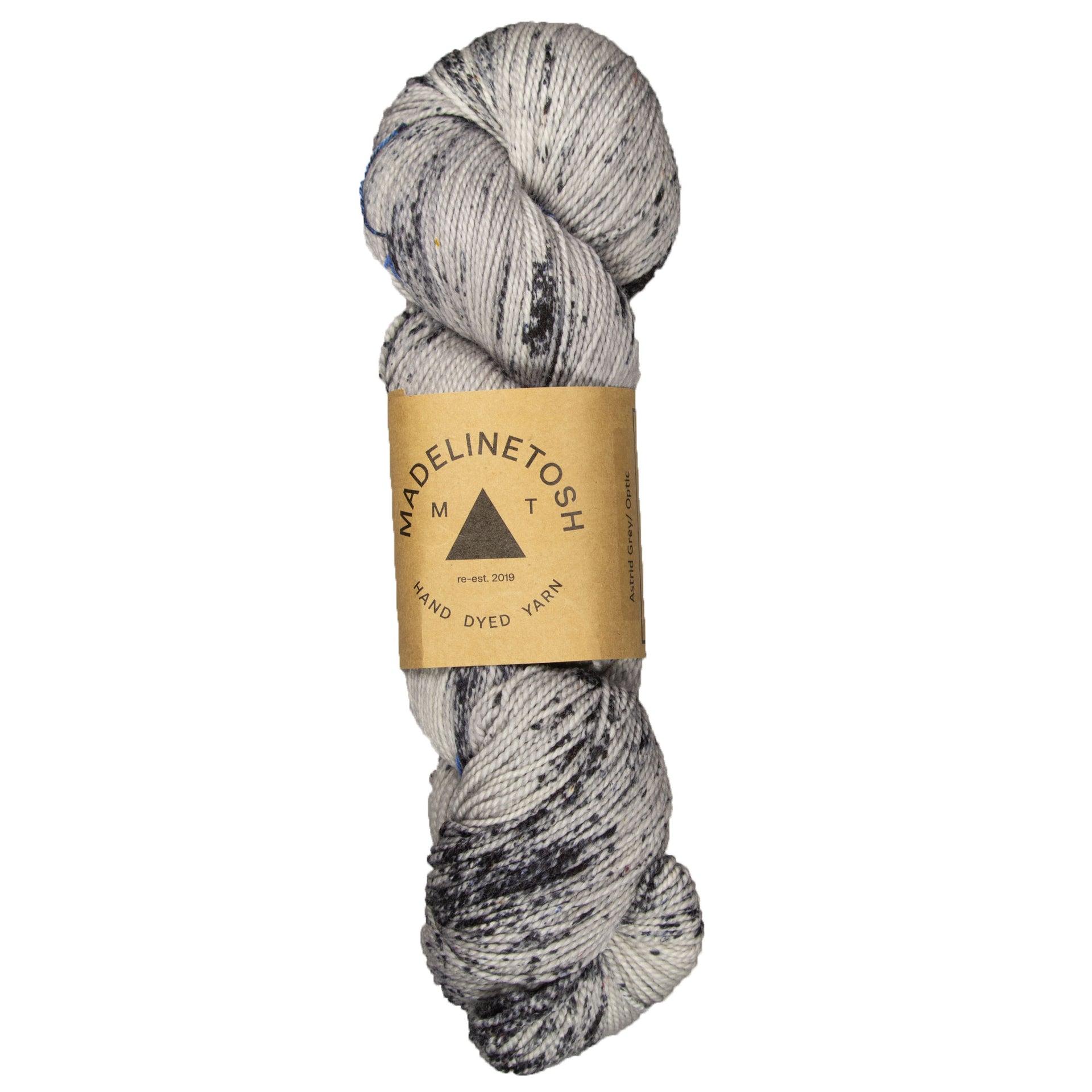 Madelinetosh Tosh Sock Yarn - Astrid Grey/ Optic - Zoom Image
