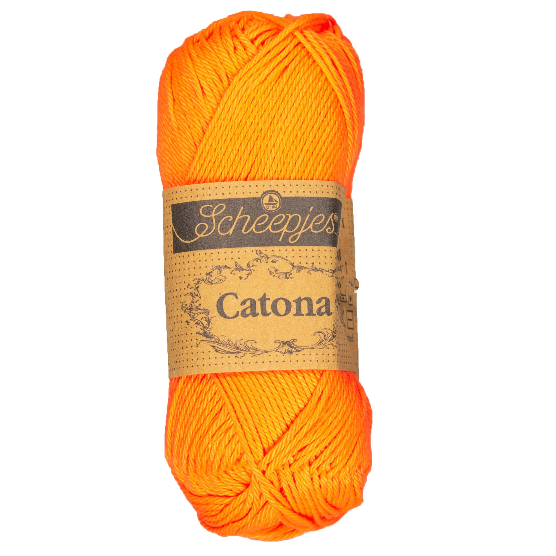 Scheepjes Catona Yarn - 603 Neon Orange - Zoom Image
