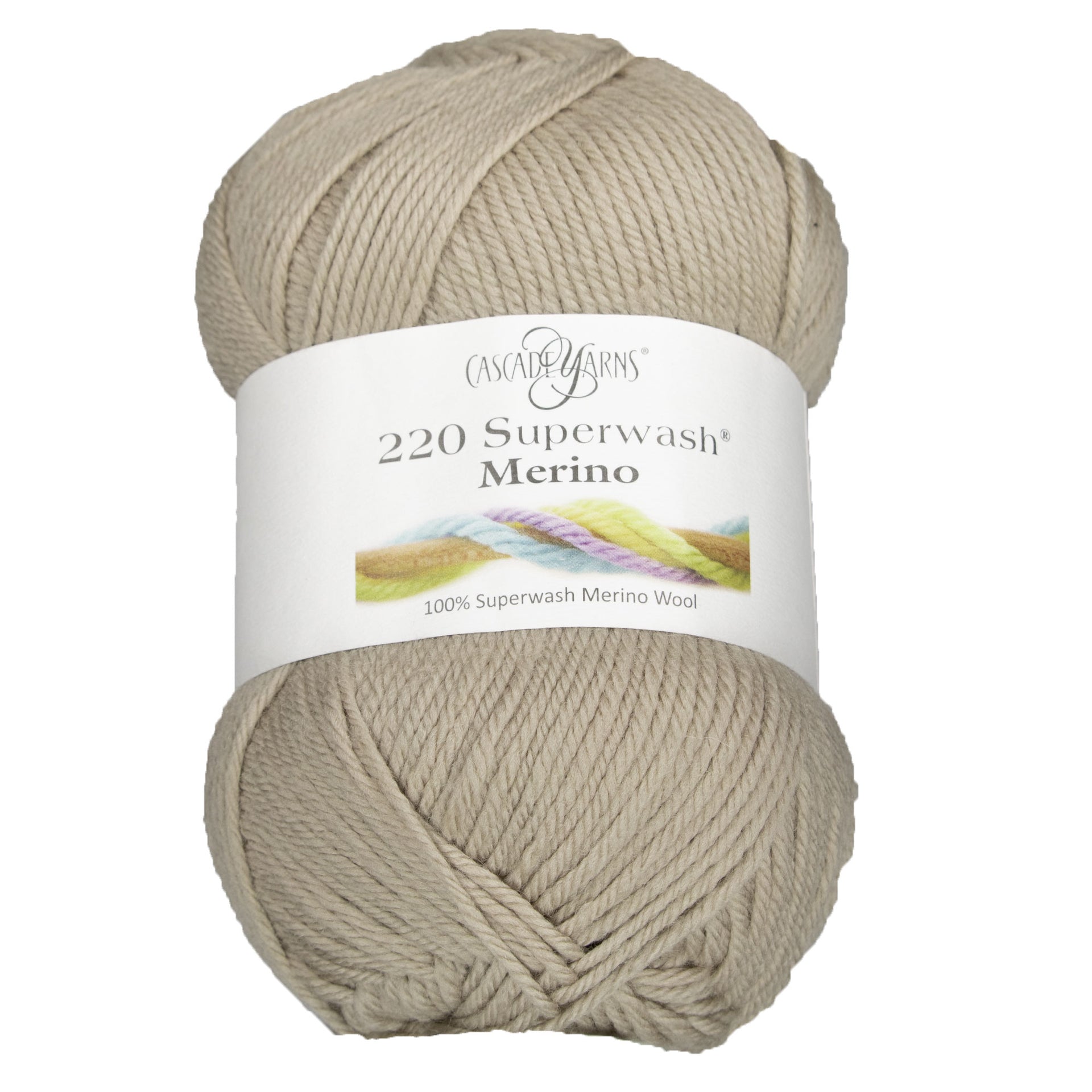 Cascade Yarns 220 Superwash Merino Yarn - 119 White Pepper - Zoom Image
