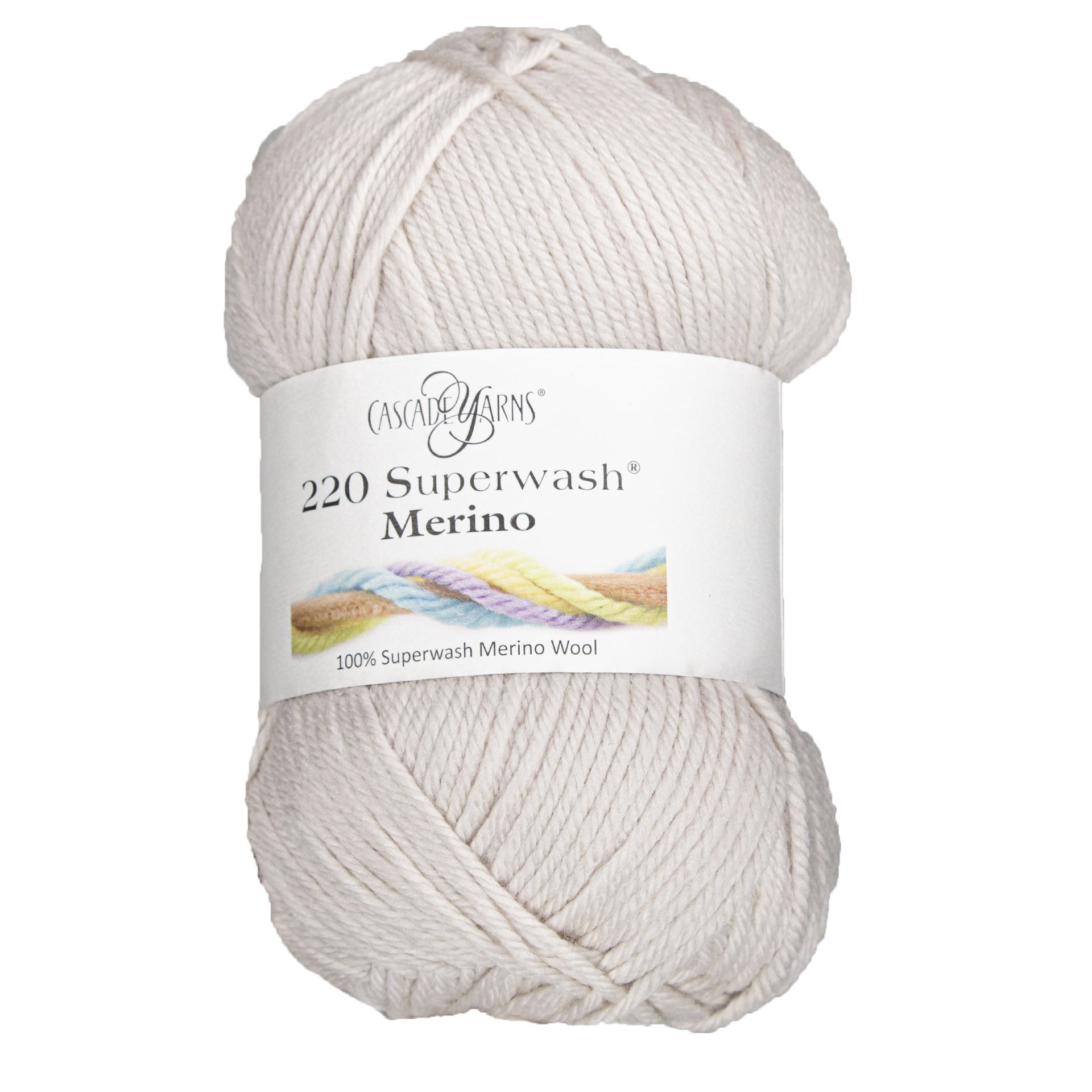 Cascade Yarns 220 Superwash Merino Yarn - 127 White Sand - Zoom Image
