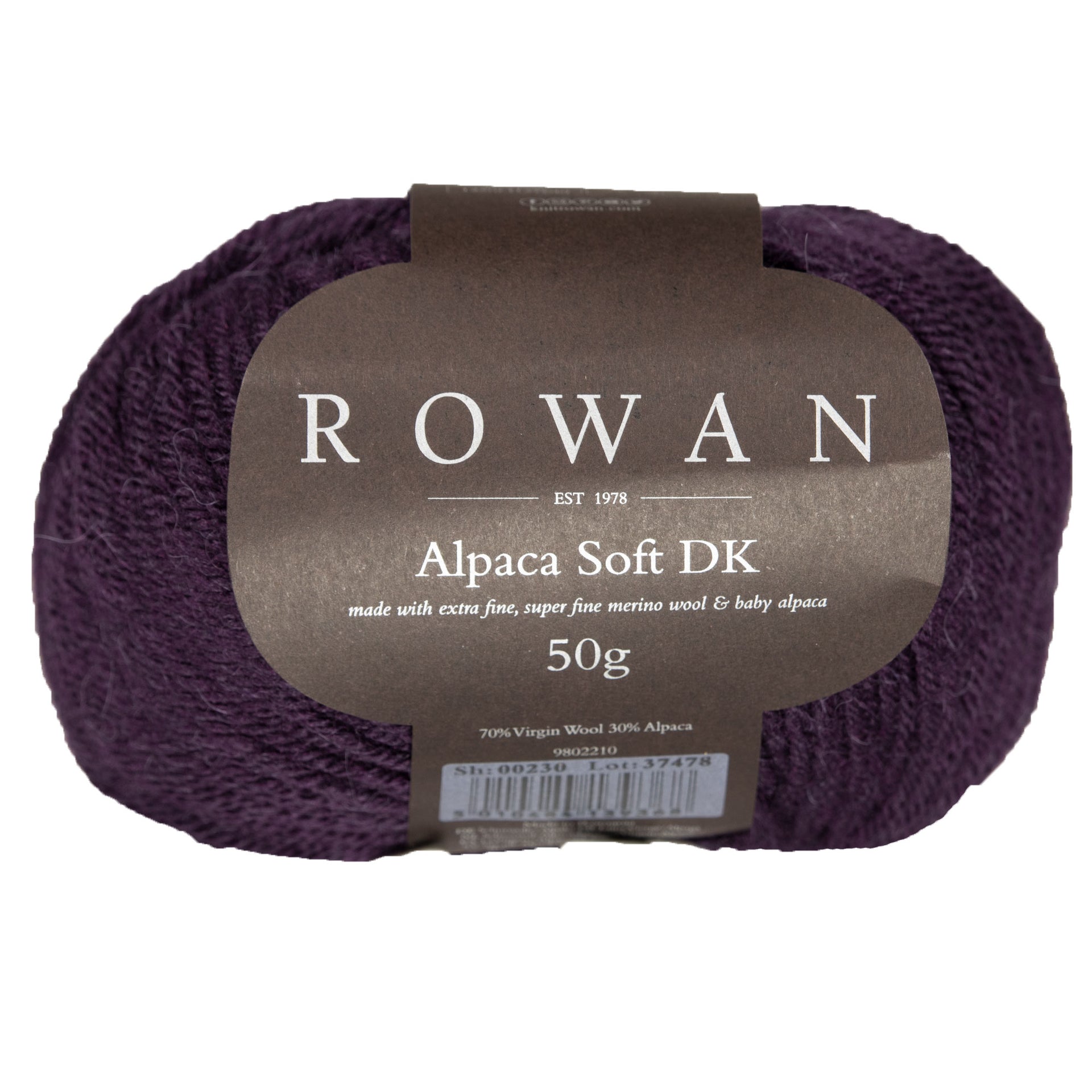 Rowan Alpaca Soft DK Yarn - 230 Dark Burgundy - Zoom Image

