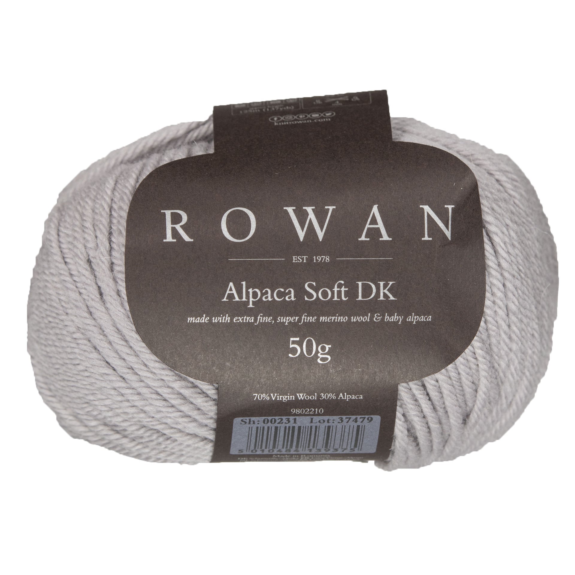 Rowan Alpaca Soft DK Yarn - 231 Silver - Zoom Image
