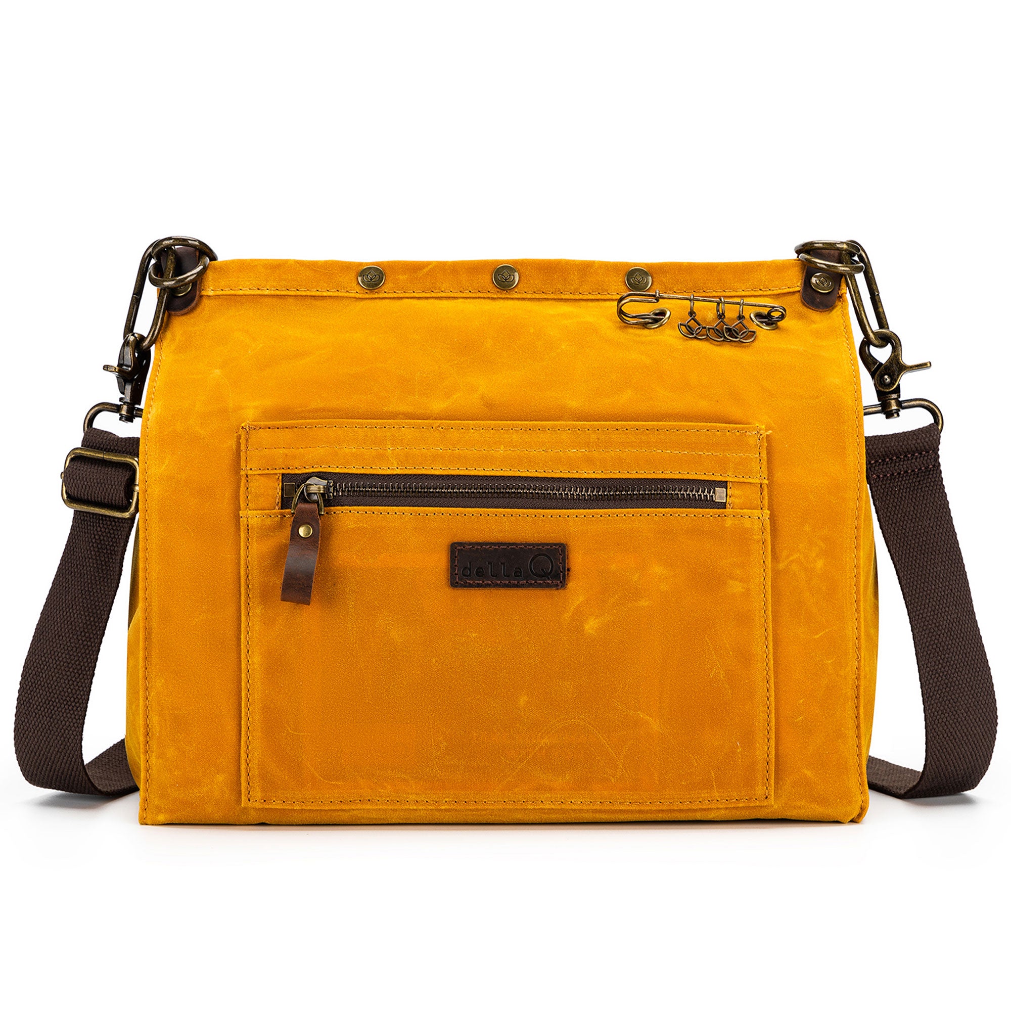della Q Maker's Canvas Rucksack - Mustard - Zoom Image