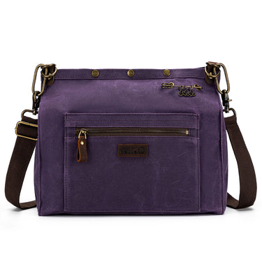 della Q Maker's Canvas Rucksack - Purple - Zoom Image