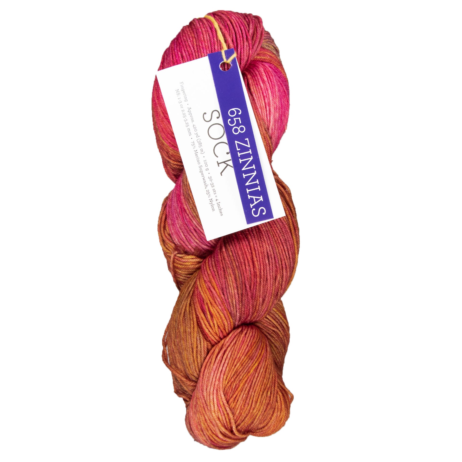 Malabrigo Ultimate Sock Yarn - 658 Zinnias - Zoom Image
