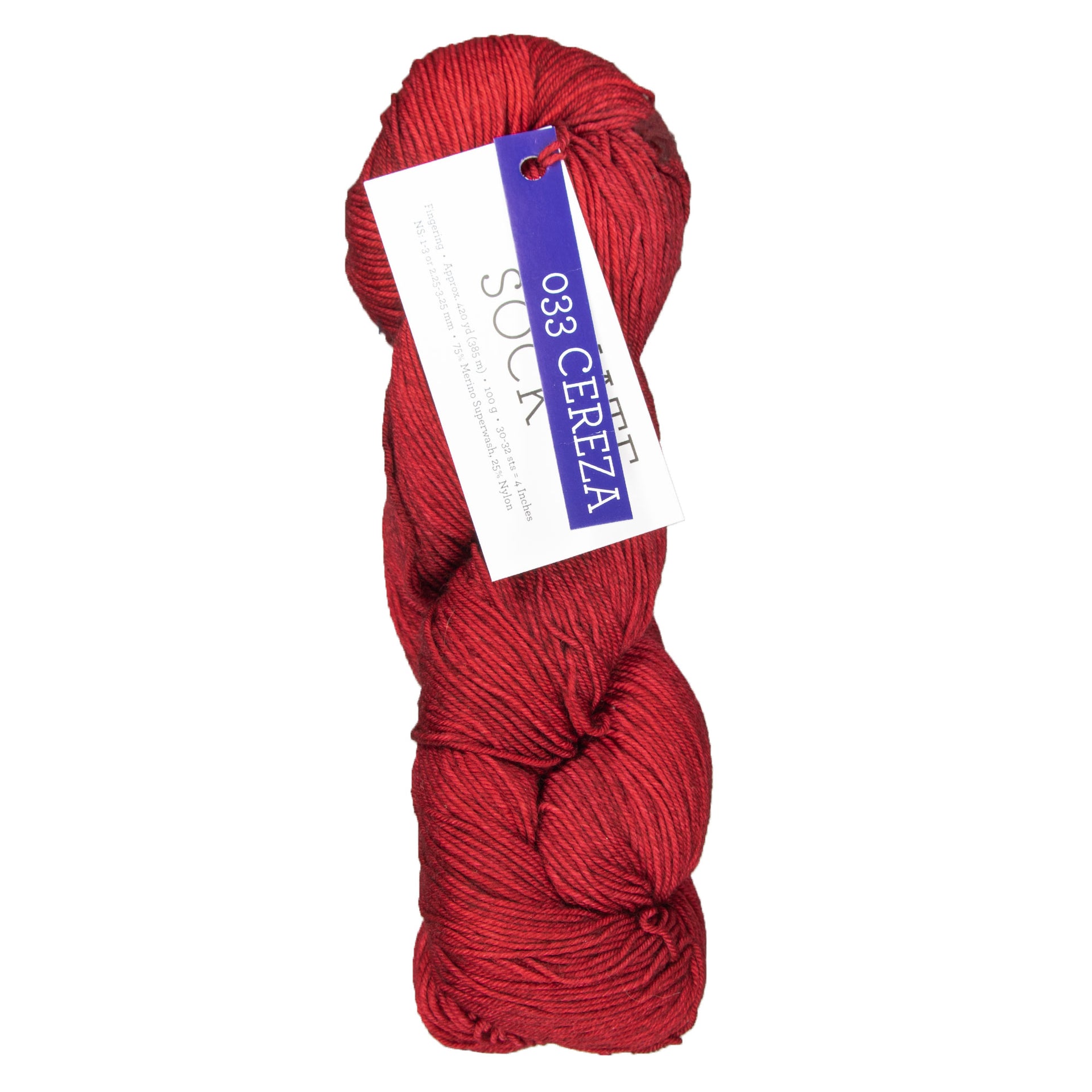 Malabrigo Ultimate Sock Yarn - 033 Cereza - Zoom Image
