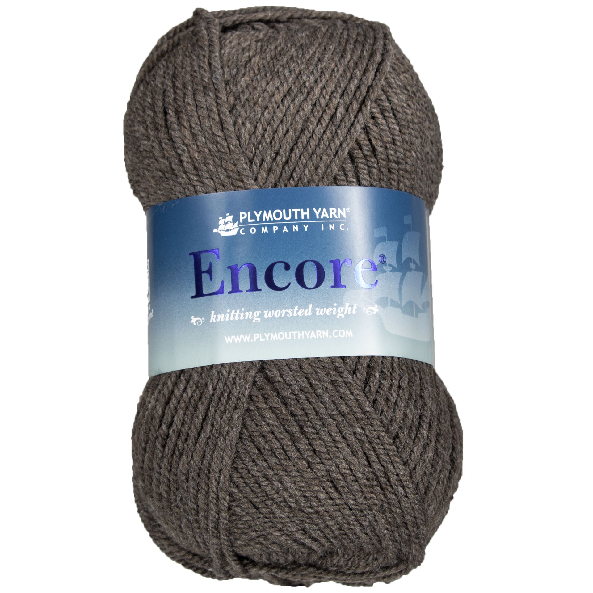 Plymouth Yarn Encore Worsted Yarn - 1235 Pecan Heather - Zoom Image
