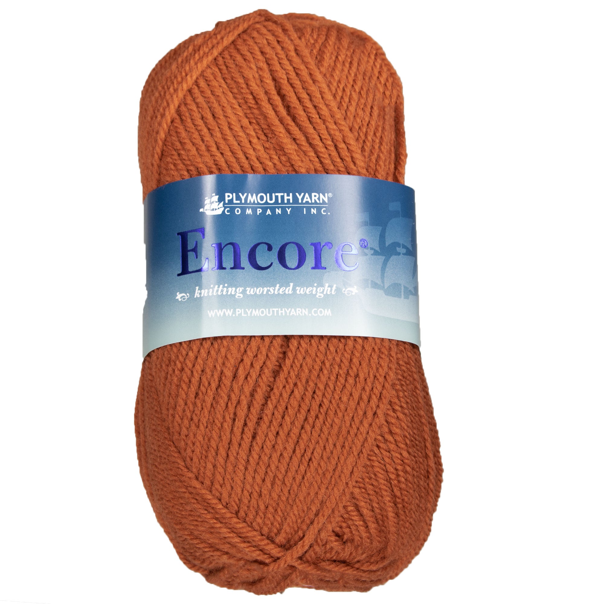 Plymouth Yarn Encore Worsted Yarn - 1236 Pumpkin Pie - Zoom Image