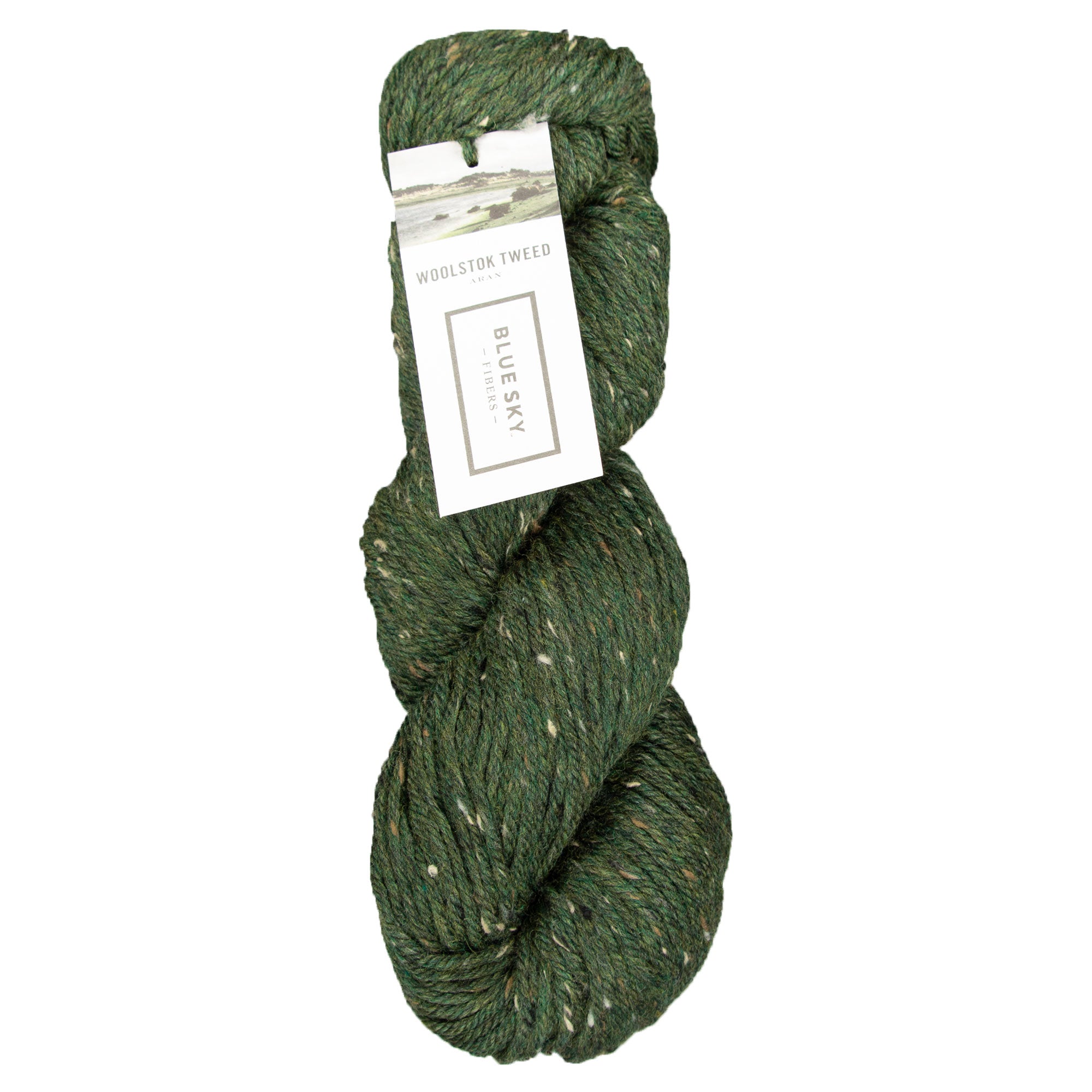 Blue Sky Fibers Woolstok Tweed (Aran) Yarn - 3308 Olive Branch - Zoom Image