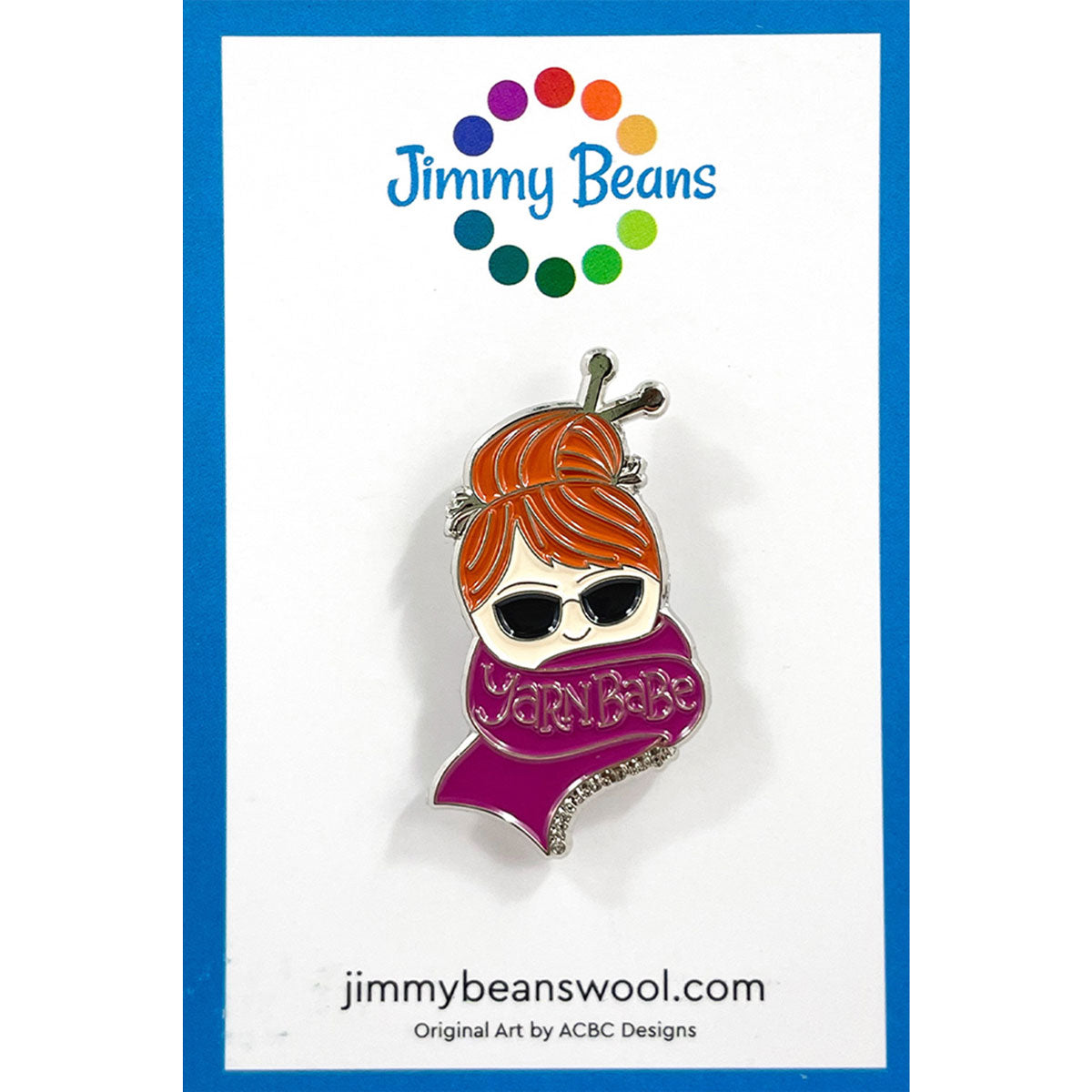 Jimmy Beans Wool Yarn Babe Pins - Mauve Scarf - Extra Image
