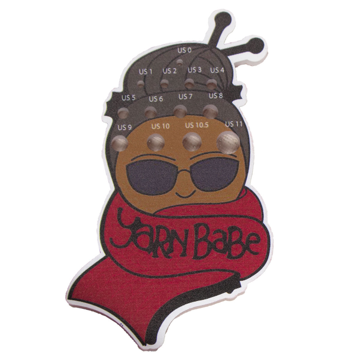 Jimmy Beans Wool Yarn Babe Accessories - Red Scarf Needle Gauge - Extra Image
