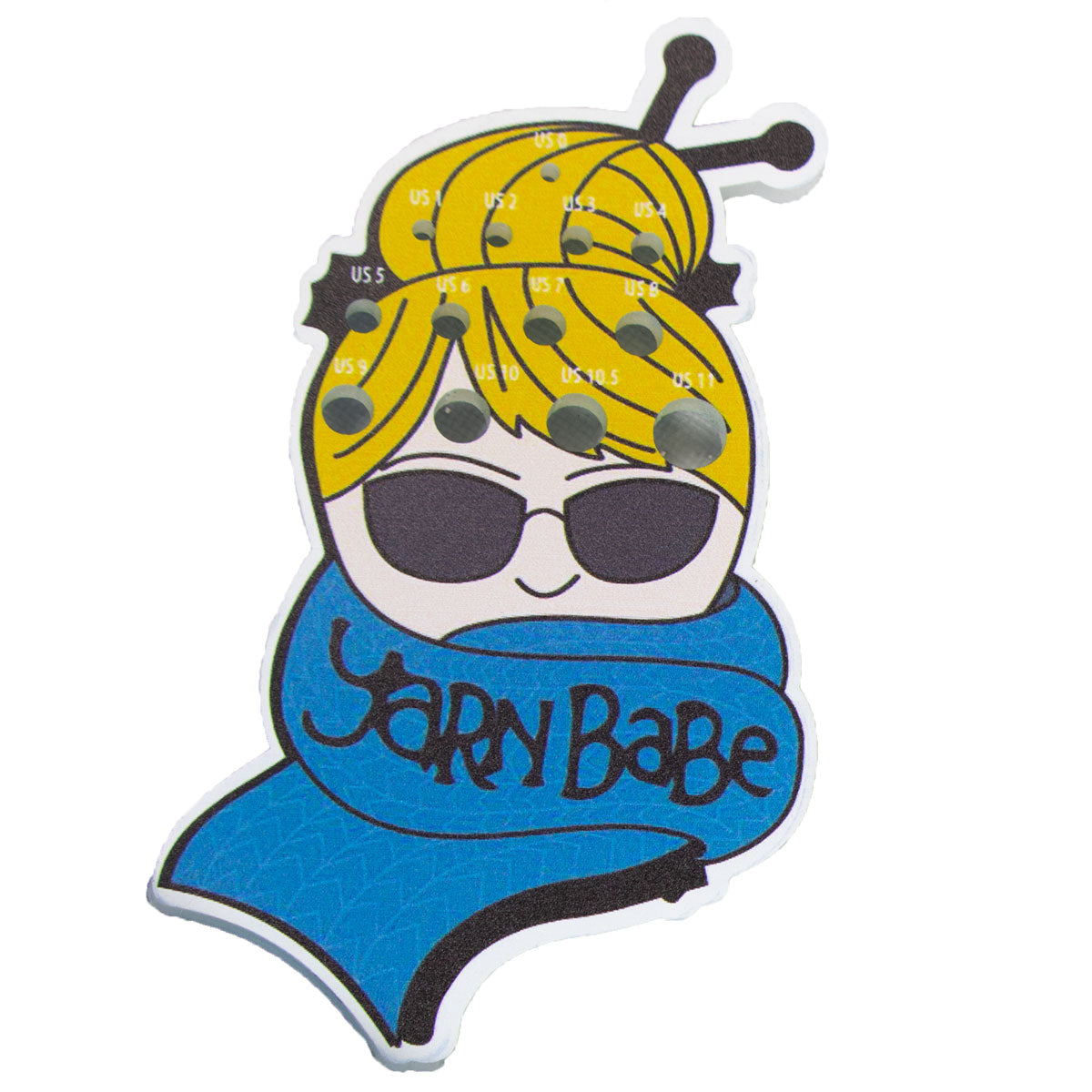 Jimmy Beans Wool Yarn Babe Accessories - Blue Scarf Needle Gauge - Extra Image
