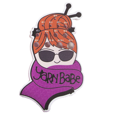 Jimmy Beans Wool Yarn Babe Accessories - Mauve Scarf Needle Gauge - Zoom Image