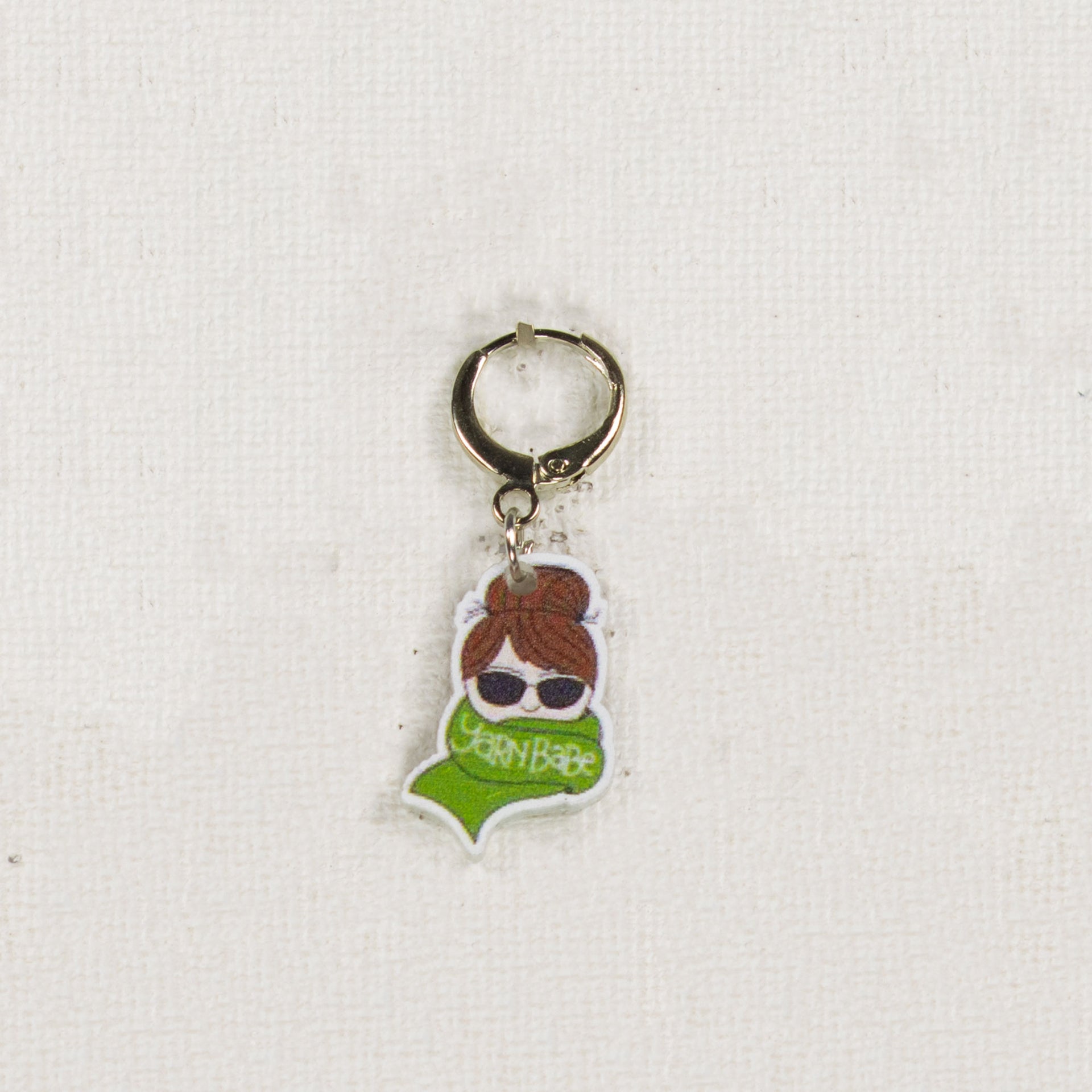 Jimmy Beans Wool Yarn Babe Accessories - Green Scarf Stitch Marker - Zoom Image
