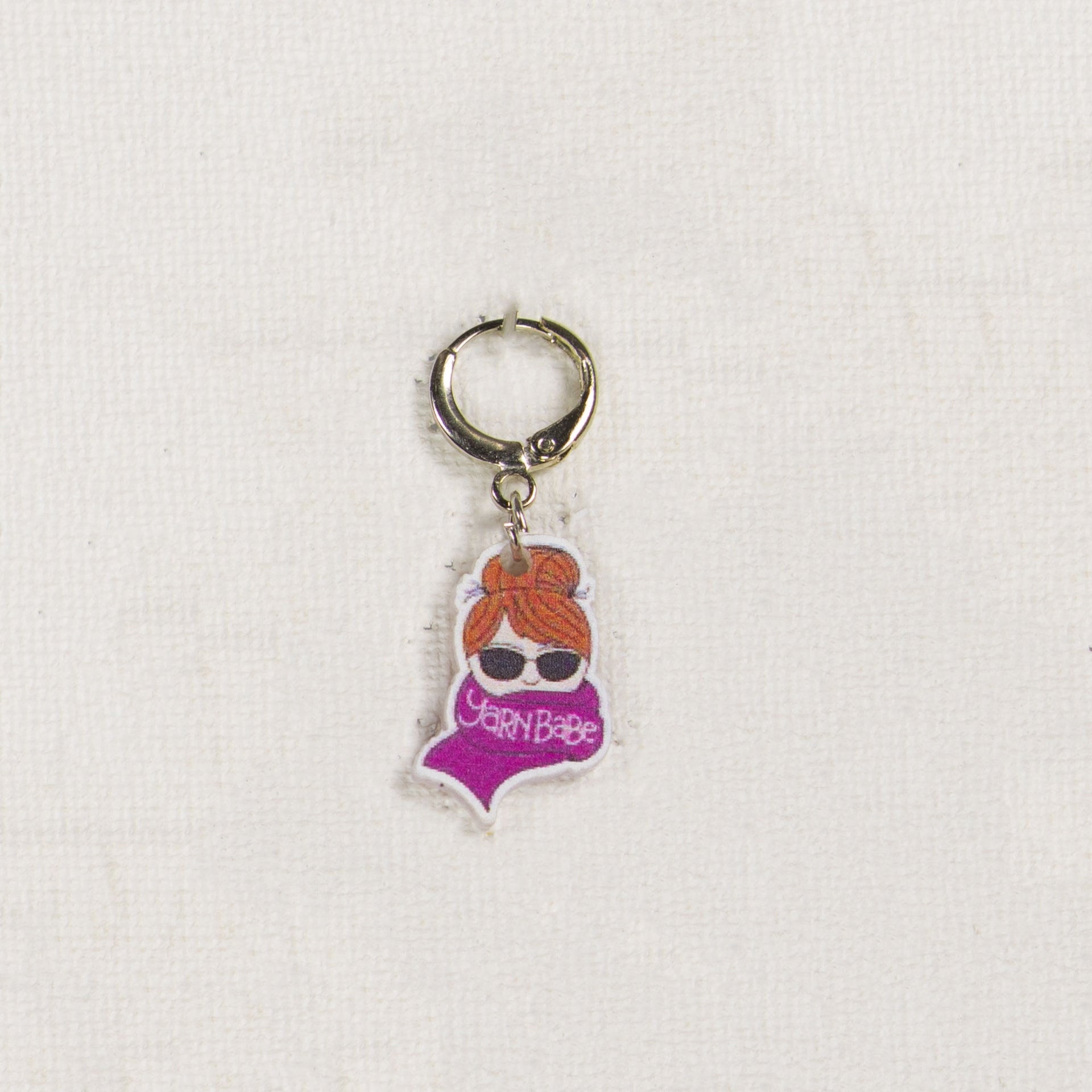 Jimmy Beans Wool Yarn Babe Accessories - Mauve Scarf Stitch Marker - Zoom Image

