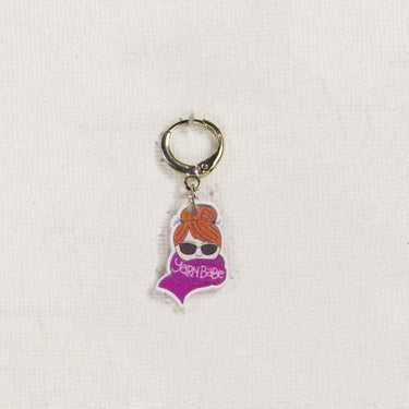 Jimmy Beans Wool Yarn Babe Accessories - Mauve Scarf Stitch Marker - Zoom Image