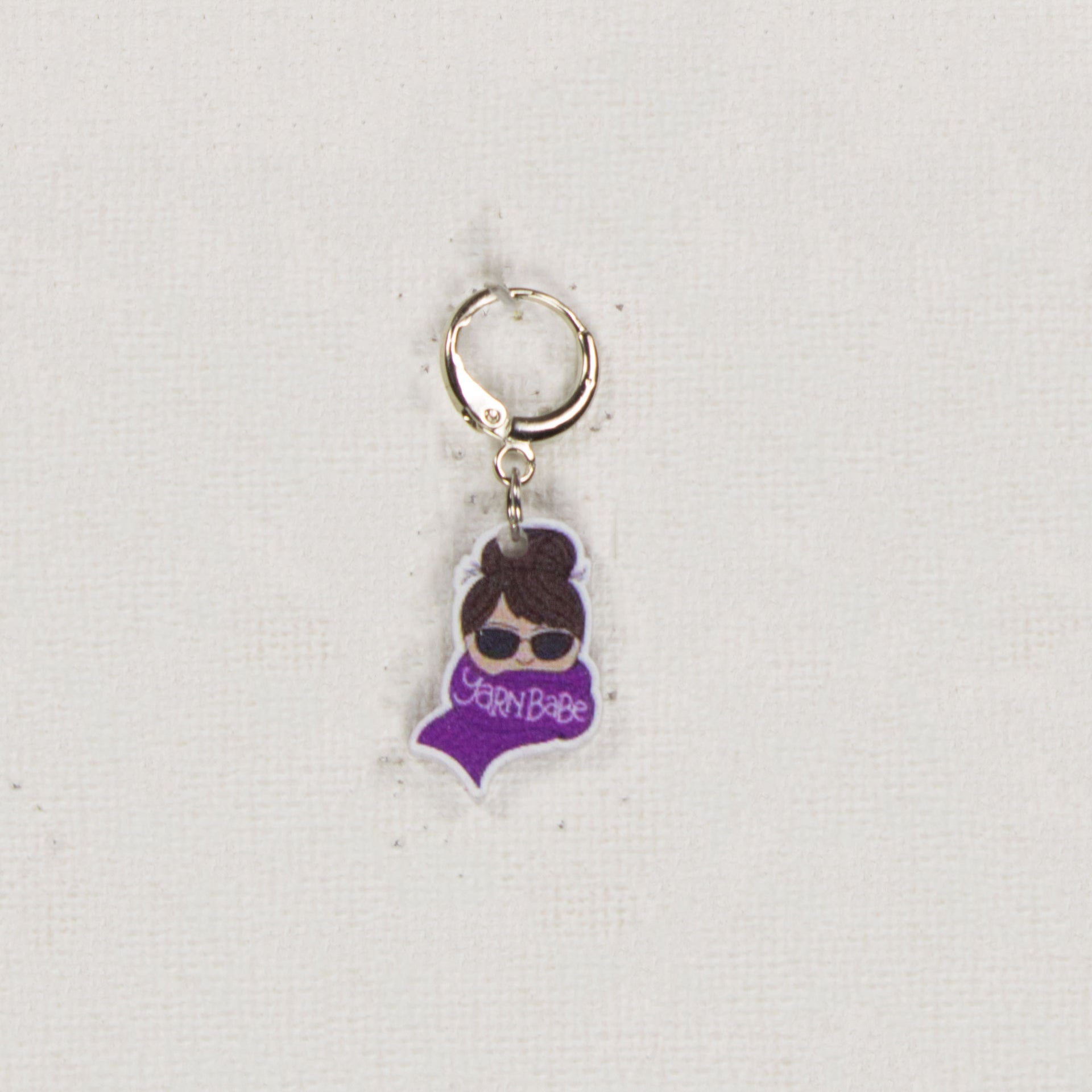 Jimmy Beans Wool Yarn Babe Accessories - Purple Scarf Stitch Marker - Zoom Image
