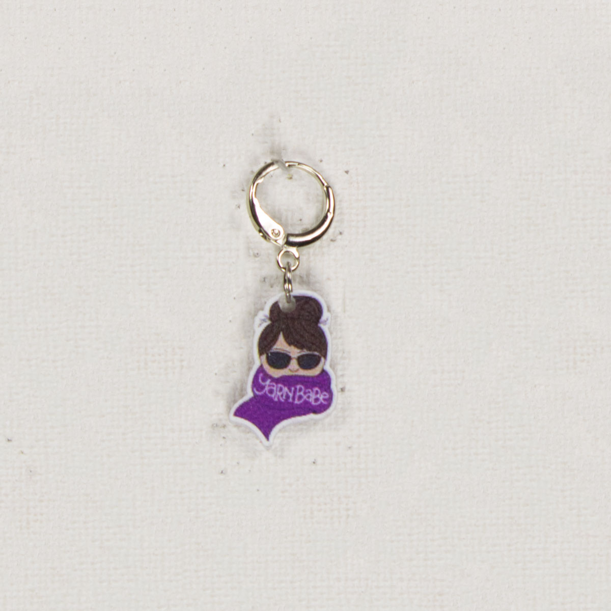 Jimmy Beans Wool Yarn Babe Accessories - Purple Scarf Stitch Marker - Extra Image
