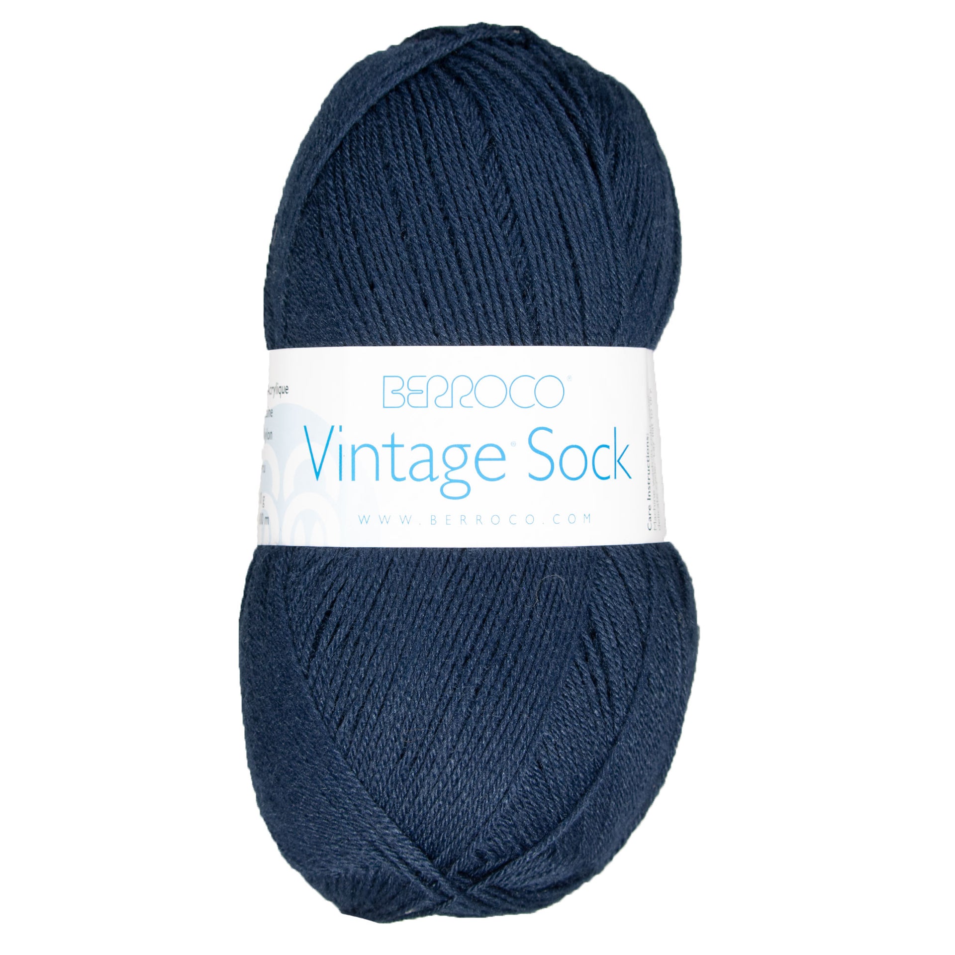 Berroco Vintage Sock Yarn - 12020 Dark Denim - Zoom Image
