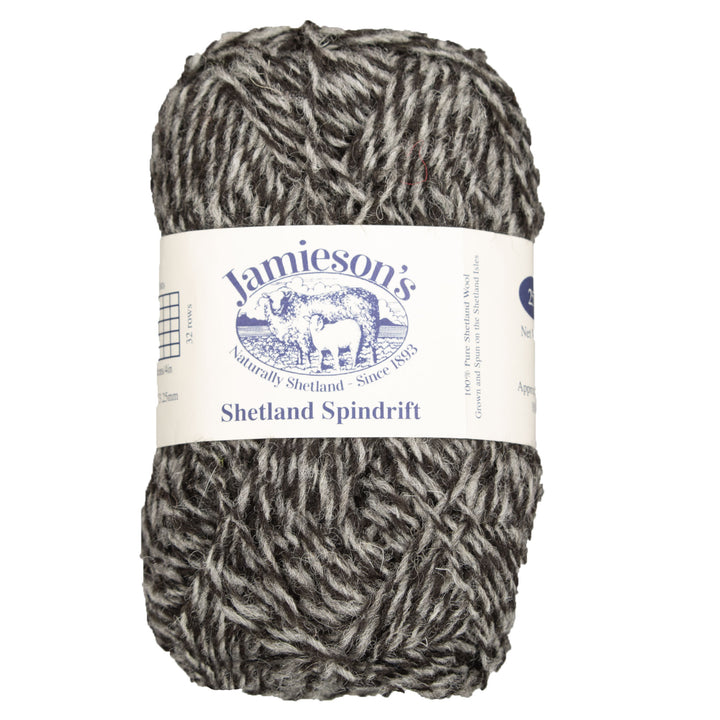 Jamieson's of Shetland Spindrift Yarn - 110 Black/Sholmit - Zoom Image