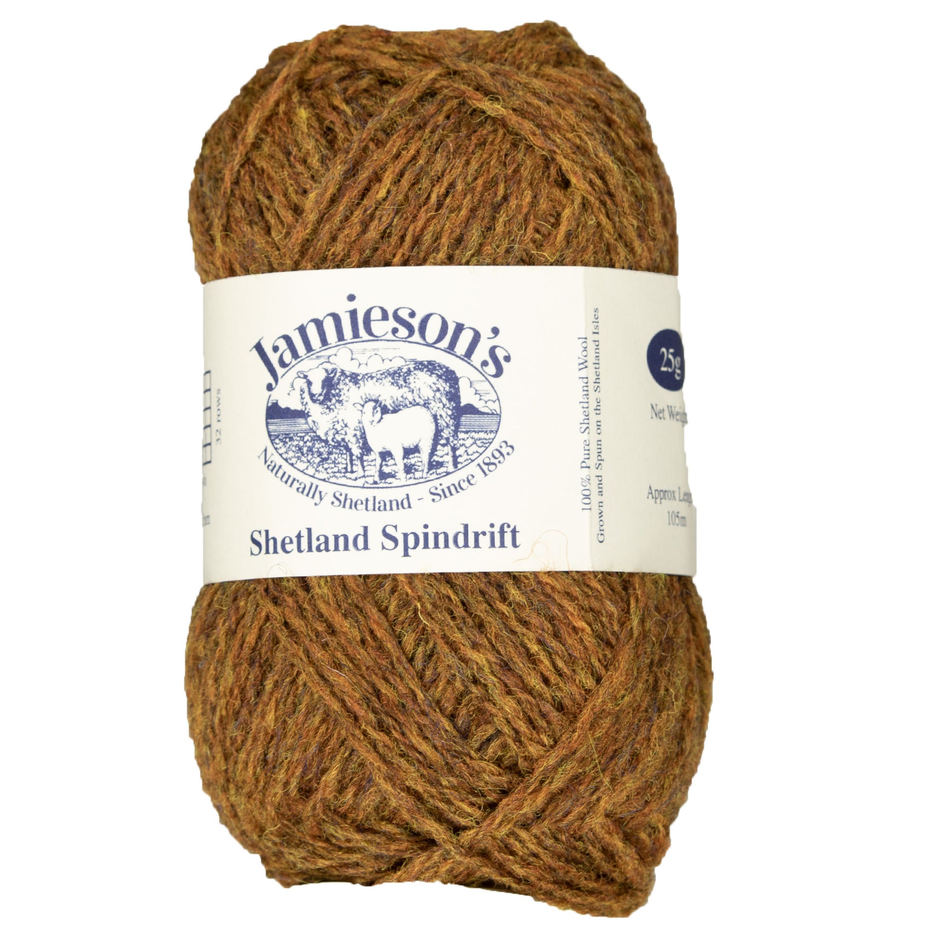 Jamieson's of Shetland Spindrift Yarn - 1190 Burnt Umber - Zoom Image
