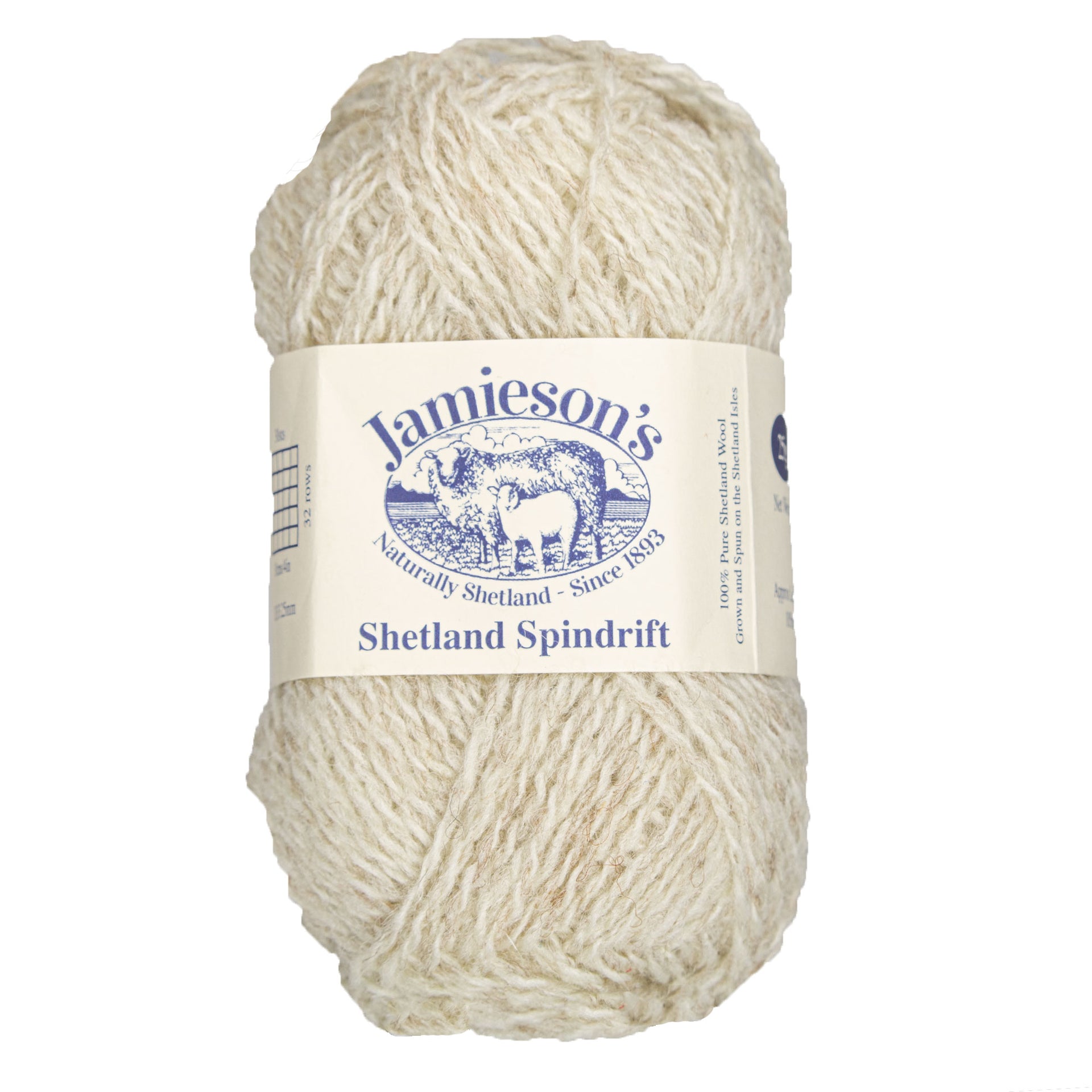 Jamieson's of Shetland Spindrift Yarn - 120 Eesit/White - Zoom Image
