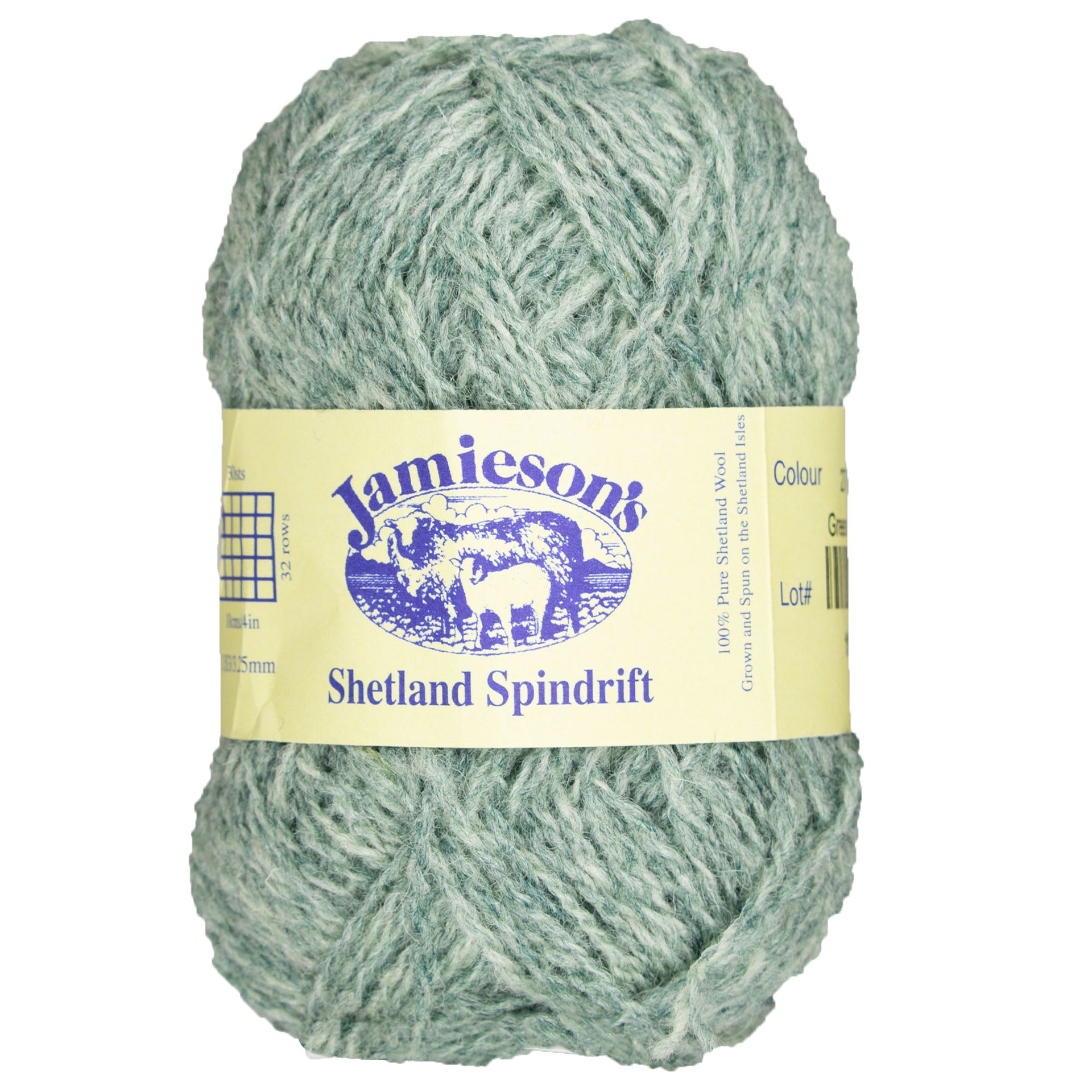 Jamieson's of Shetland Spindrift Yarn - 274 Green Mist - Zoom Image
