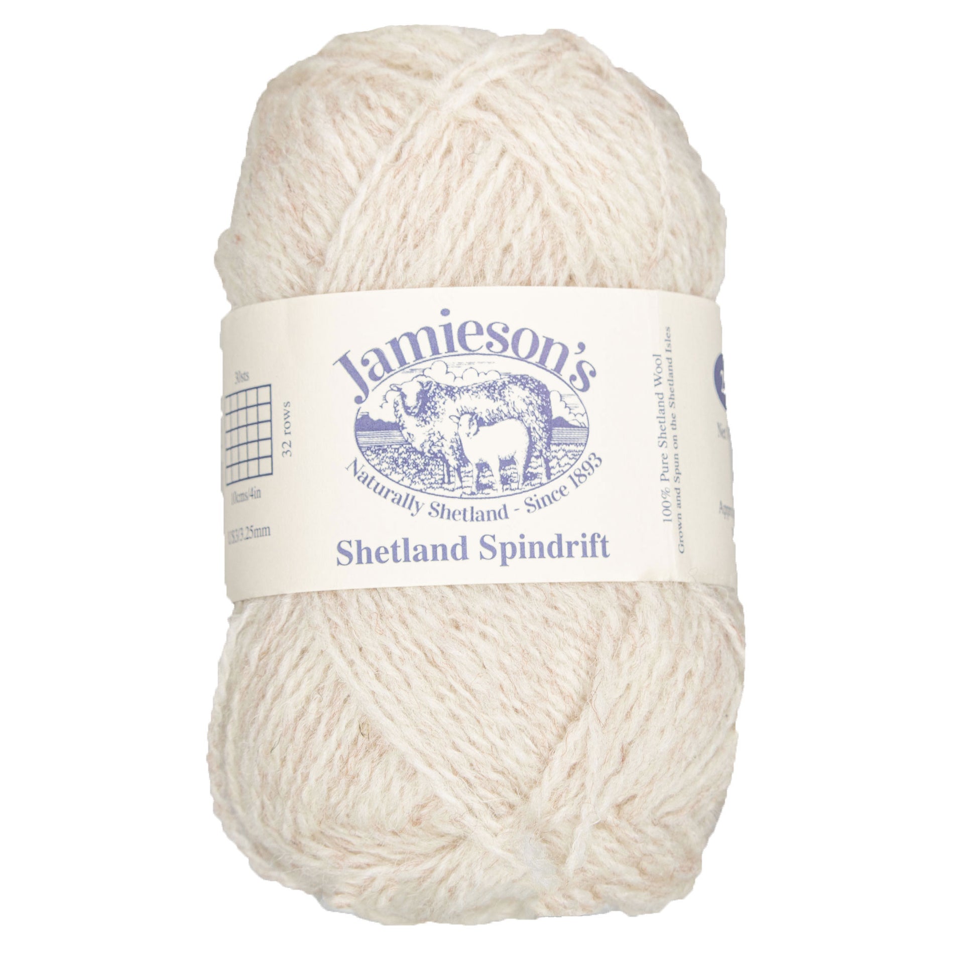 Jamieson's of Shetland Spindrift Yarn - 343 Ivory - Zoom Image
