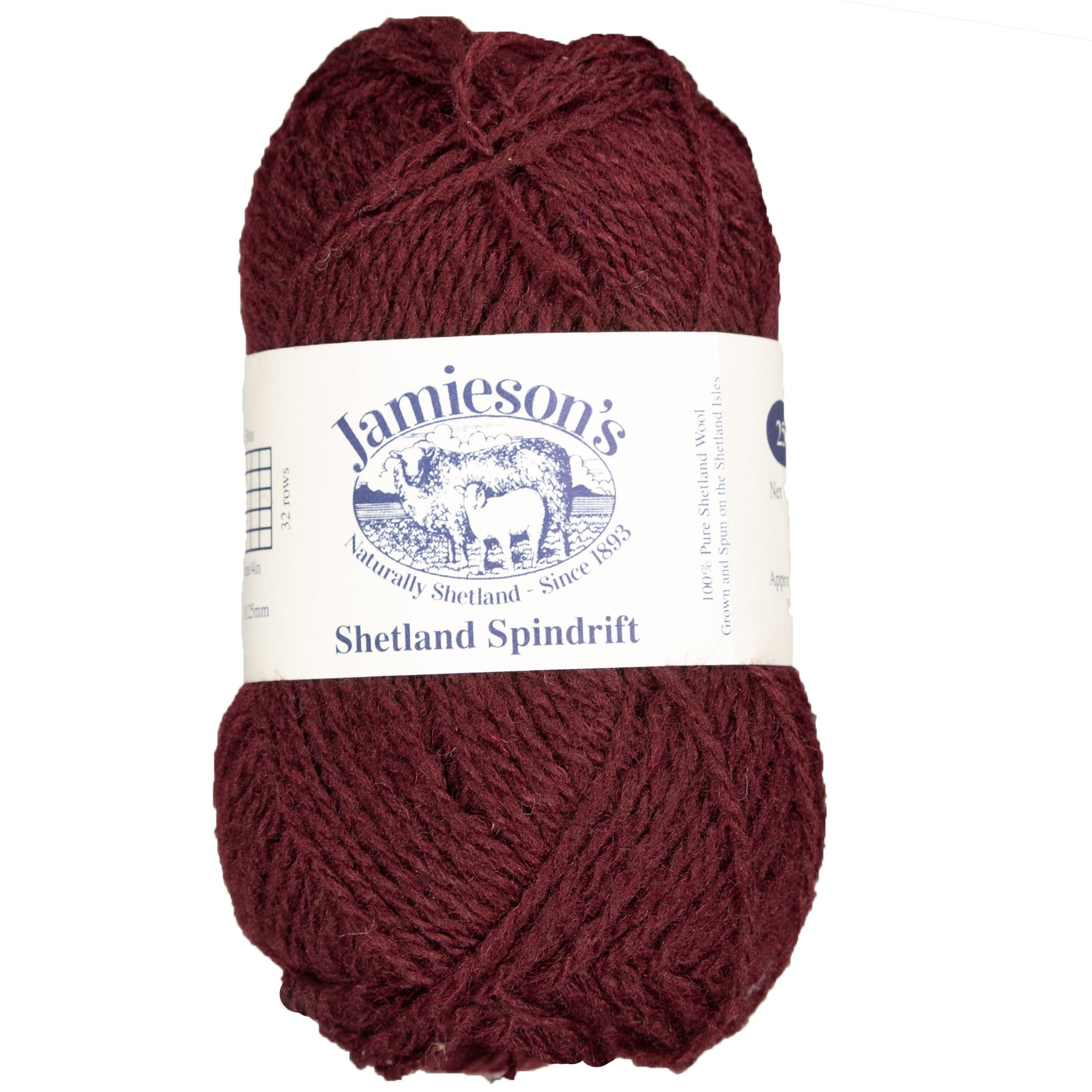 Jamieson's of Shetland Spindrift Yarn - 595 Maroon - Zoom Image
