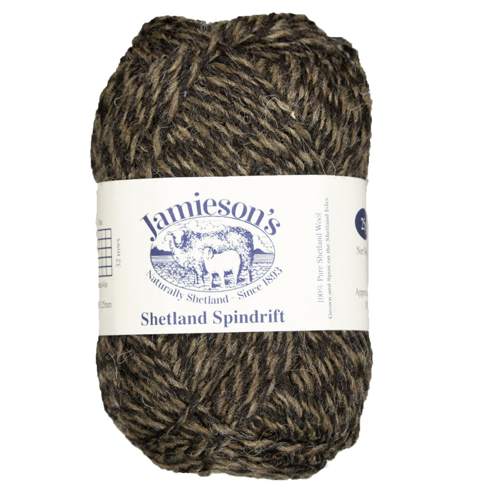 Jamieson's of Shetland Spindrift Yarn - 117 Moorit/Black - Zoom Image