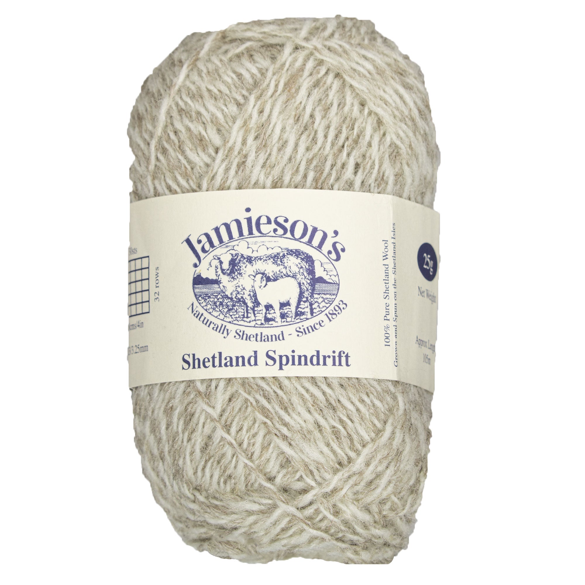 Jamieson's of Shetland Spindrift Yarn - 114 Mooskit/White - Zoom Image