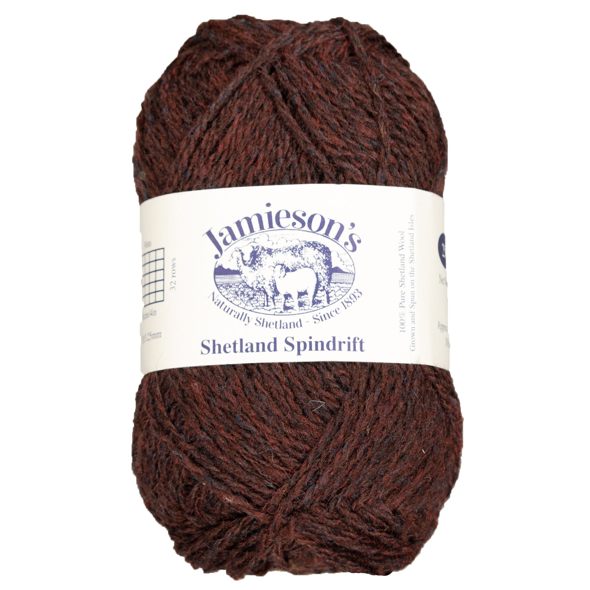 Jamieson's of Shetland Spindrift Yarn - 198 Peat - Zoom Image
