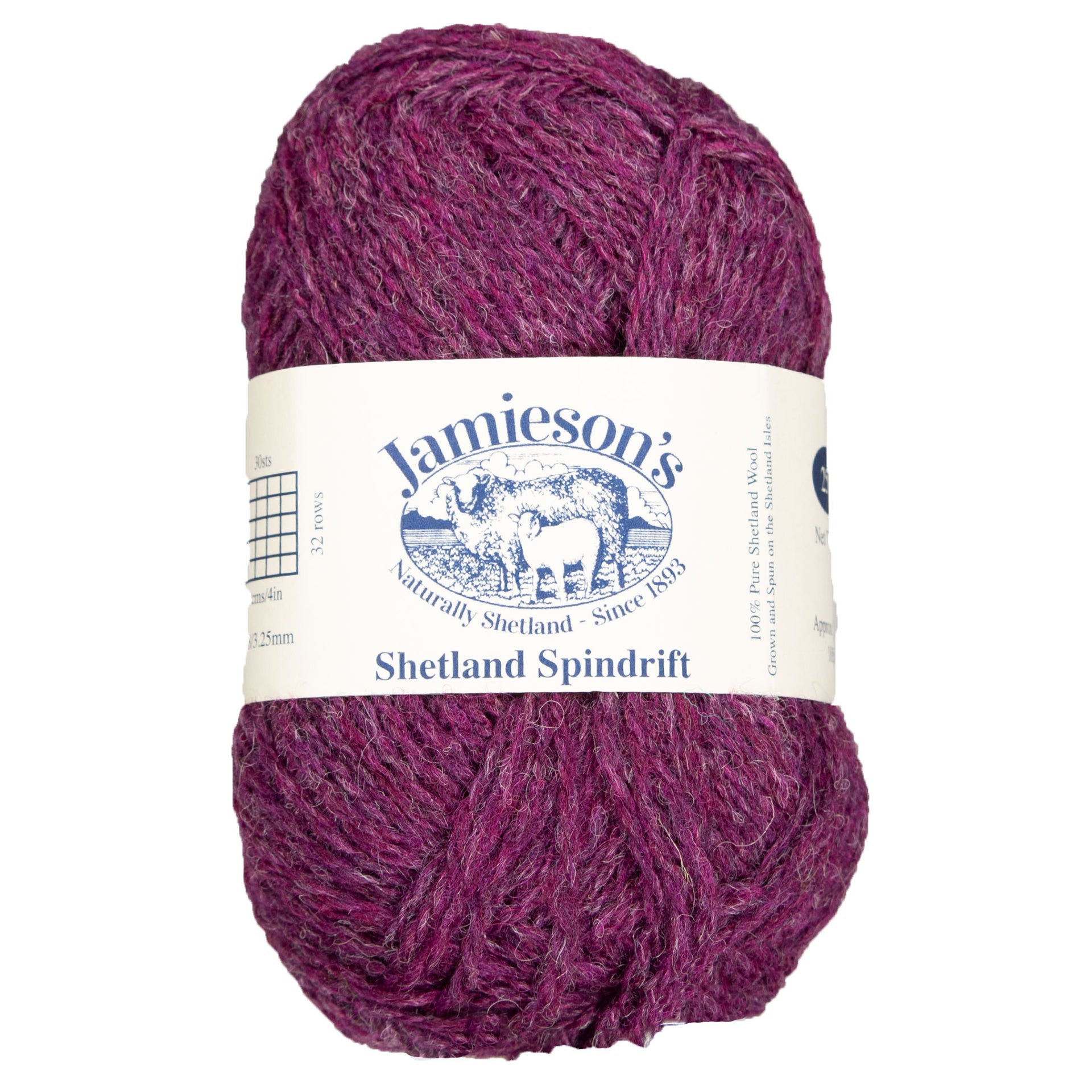 Jamieson's of Shetland Spindrift Yarn - 1260 Raspberry - Zoom Image
