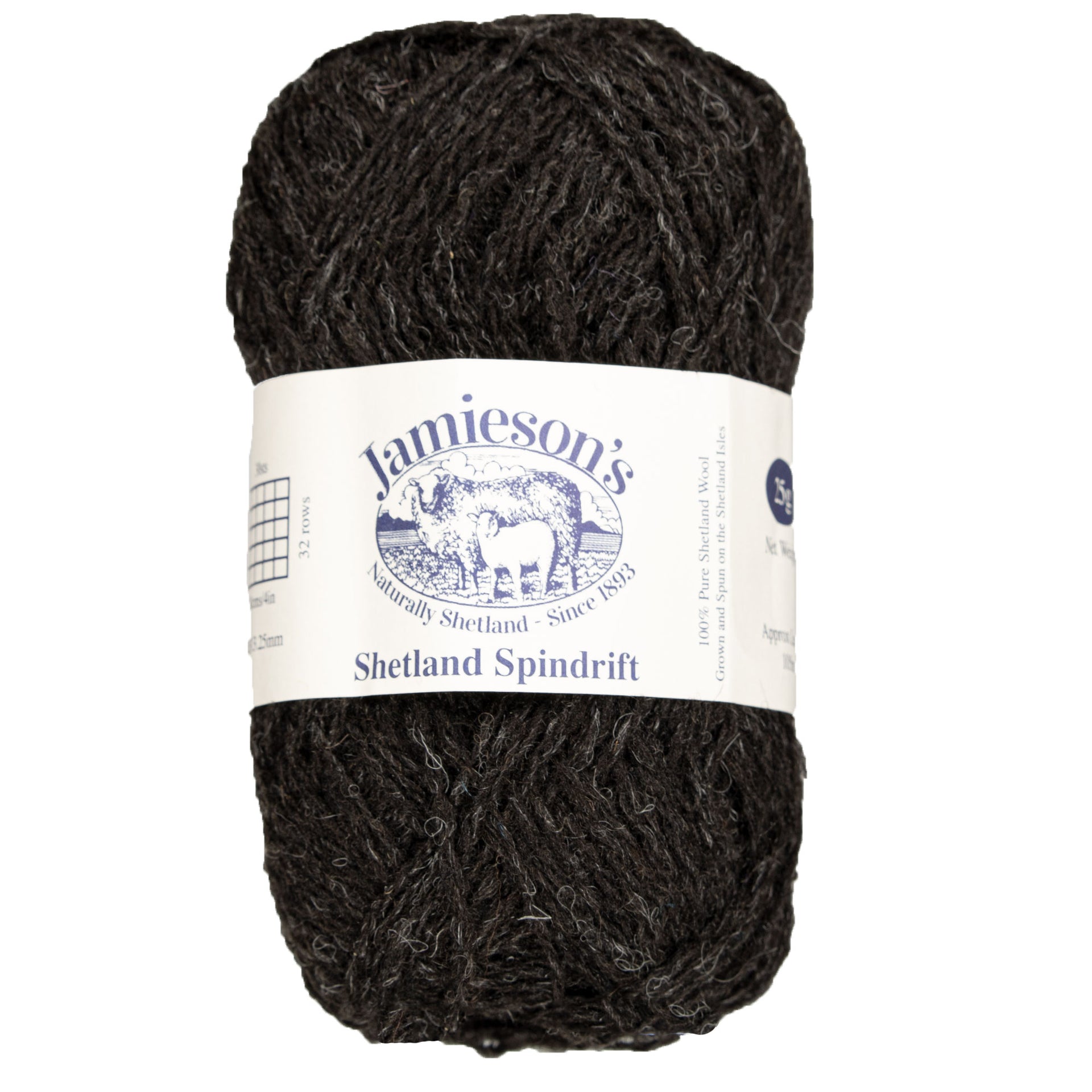 Jamieson's of Shetland Spindrift Yarn - 101 Shetland Black - Zoom Image
