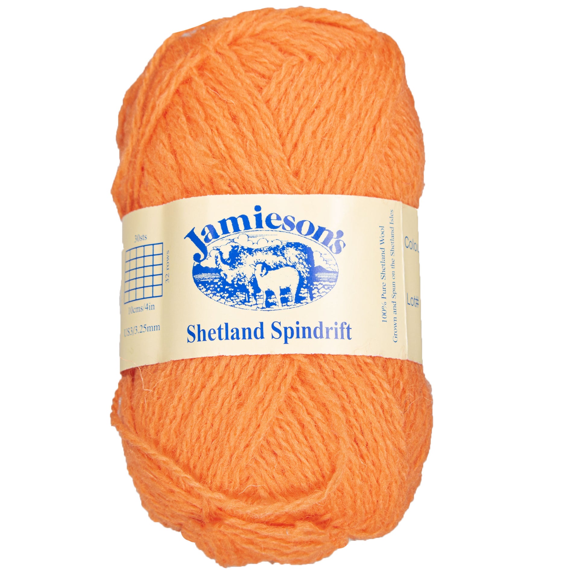 Jamieson's of Shetland Spindrift Yarn - 308 Tangerine - Zoom Image
