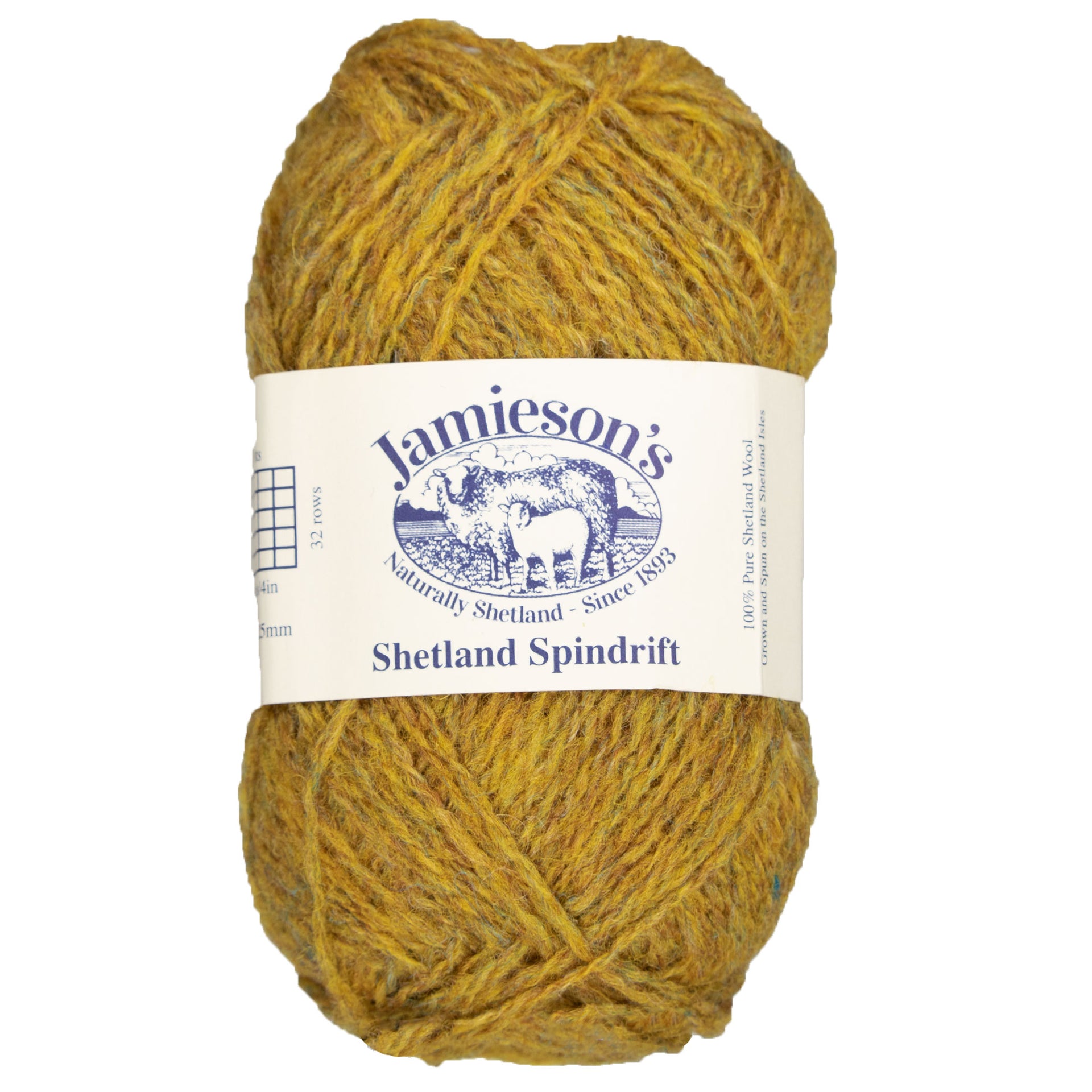 Jamieson's of Shetland Spindrift Yarn - 230 Yellow Ochre - Zoom Image
