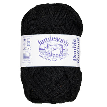 Jamieson's of Shetland Double Knitting Yarn - 999 Black - Zoom Image