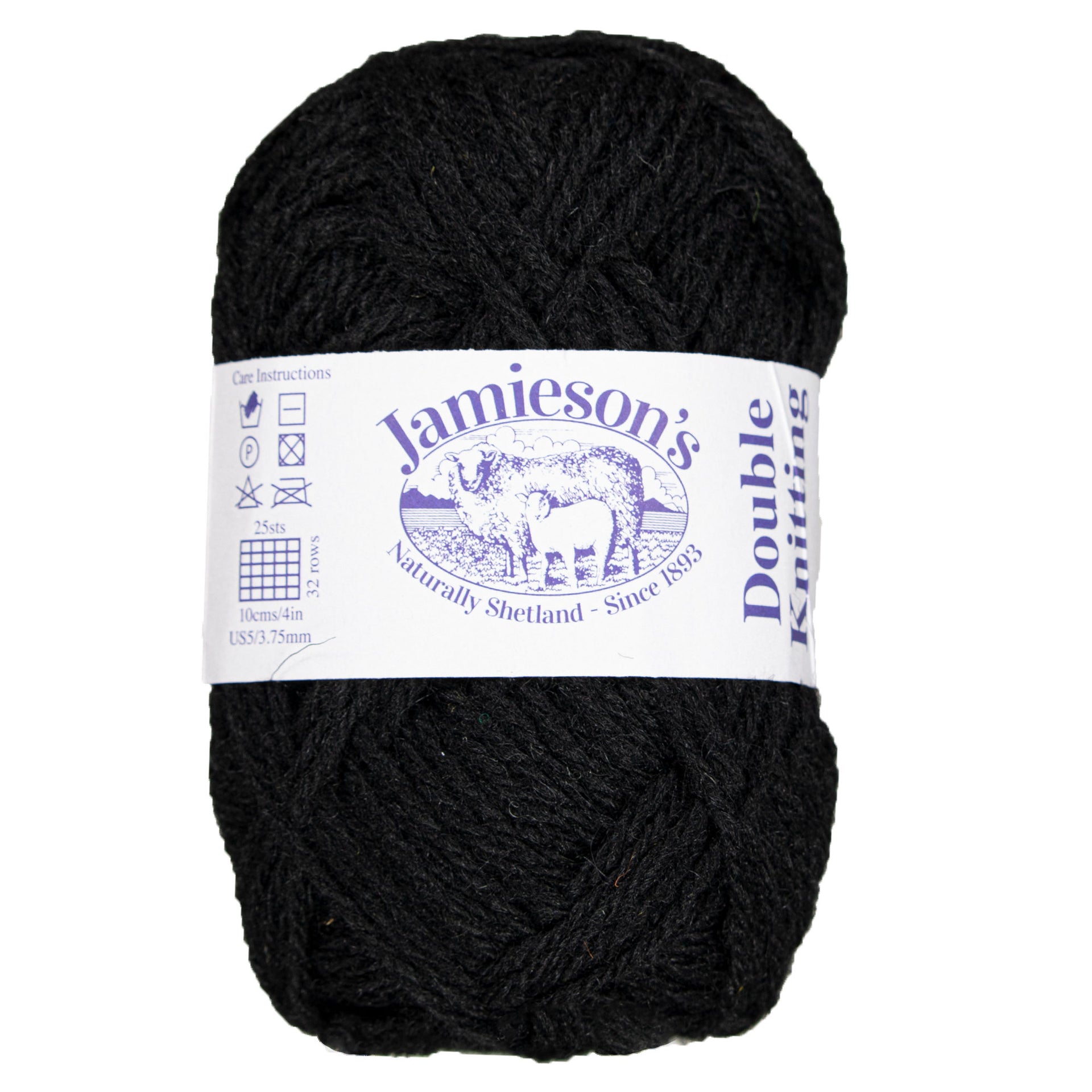 Jamieson's of Shetland Double Knitting Yarn - 999 Black - Zoom Image
