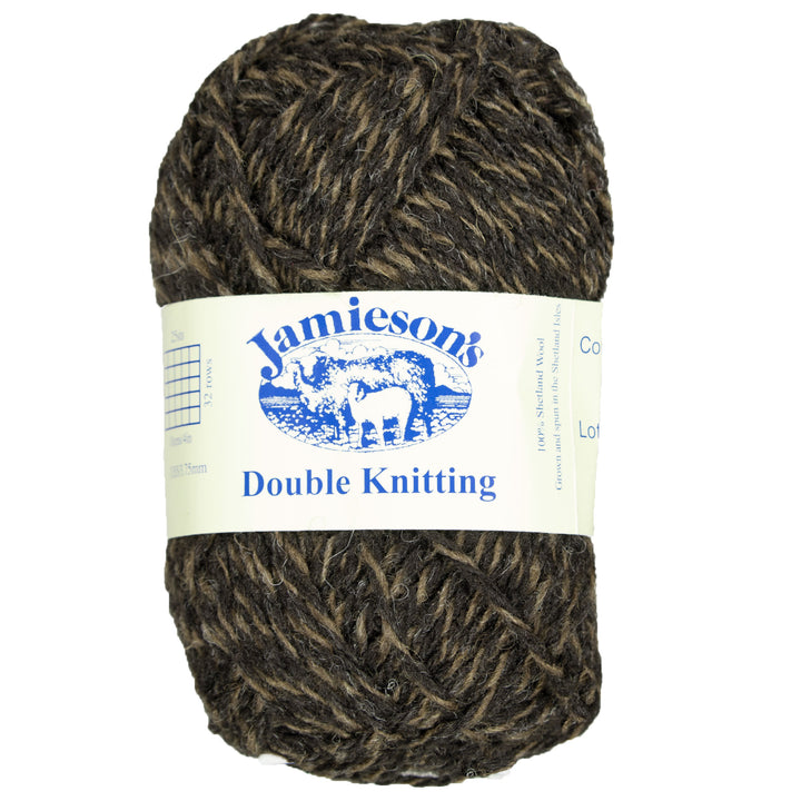 Jamieson's of Shetland Double Knitting Yarn - 117 Moorit/Black - Zoom Image