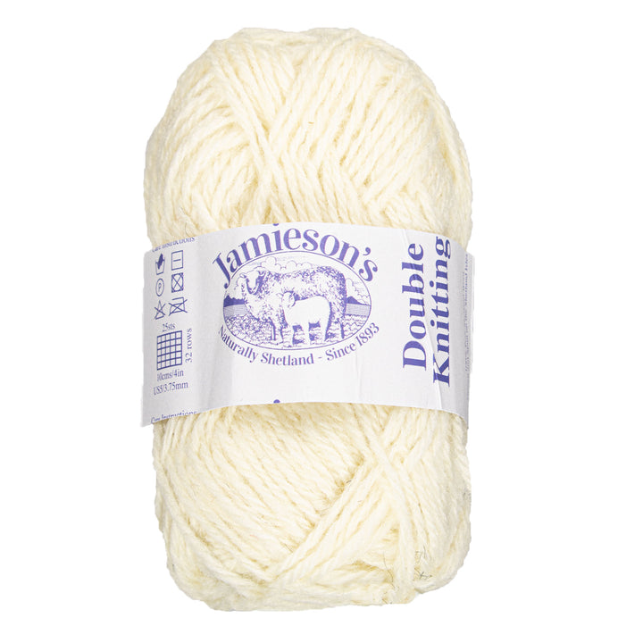 Jamieson's of Shetland Double Knitting Yarn - 104 Natural White - Zoom Image