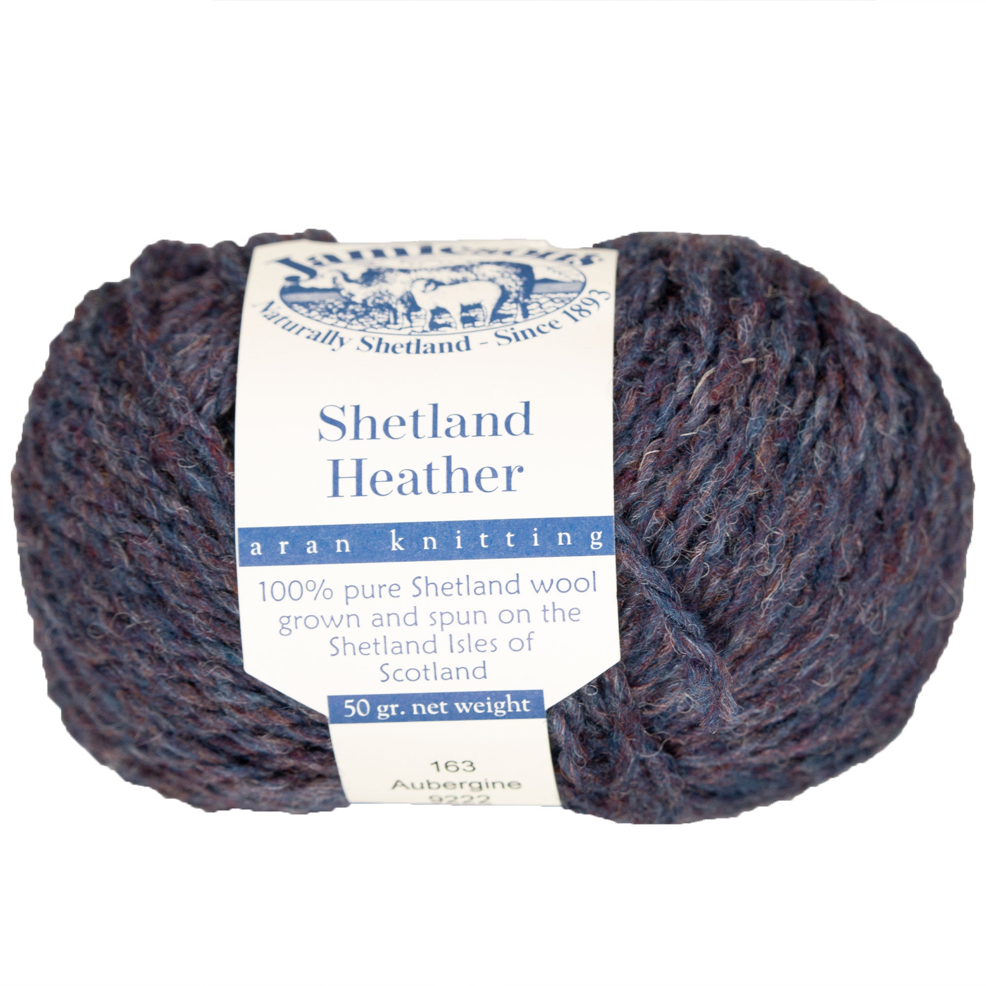 Jamieson's of Shetland Heather Aran Yarn - 163 Aubergine - Zoom Image