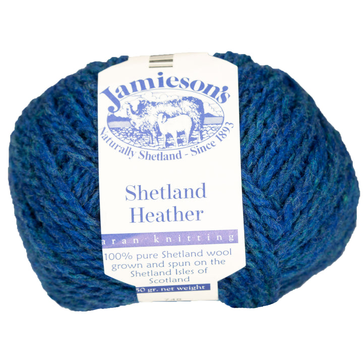 Jamieson's of Shetland Heather Aran Yarn - 748 Bering Sea - Zoom Image
