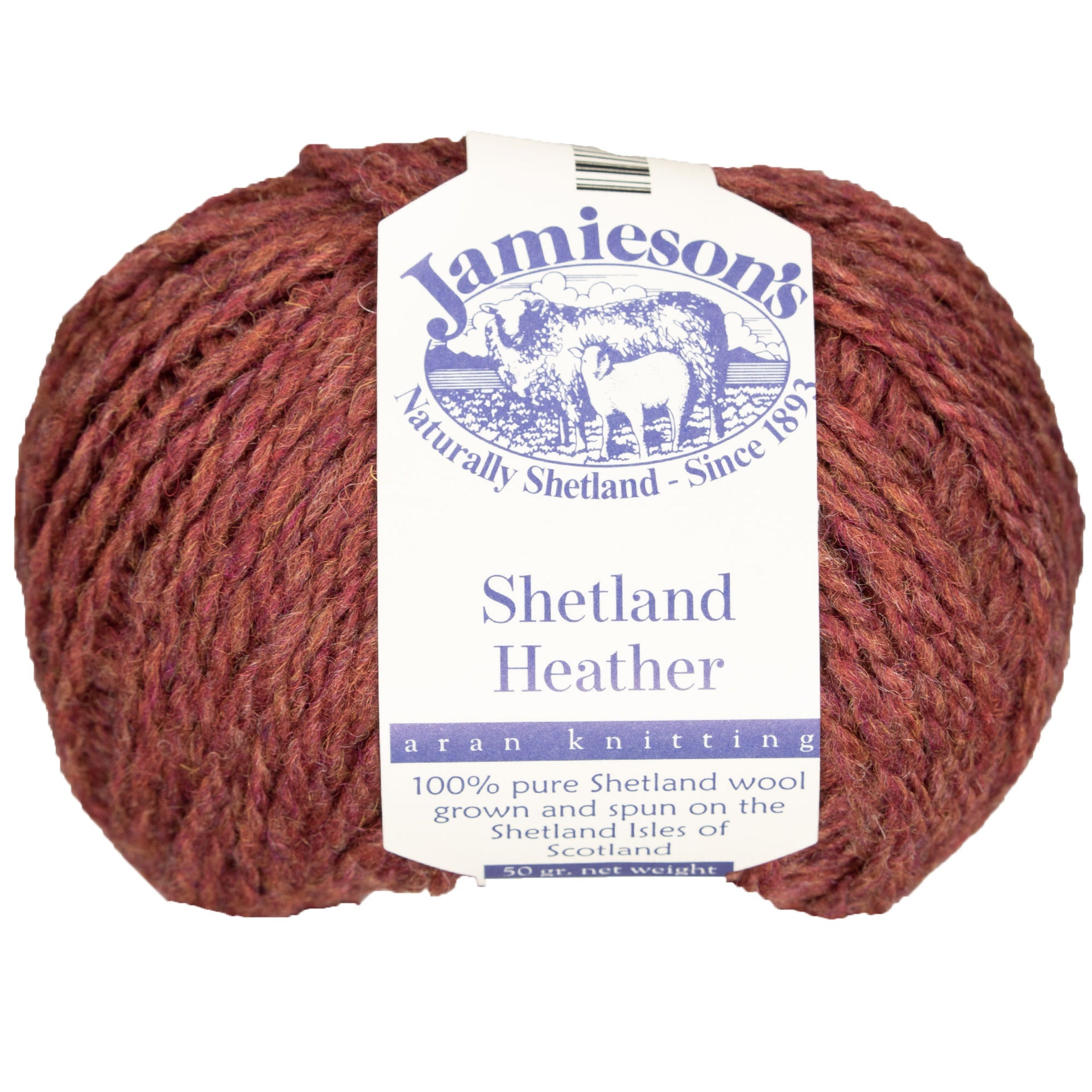 Jamieson's of Shetland Heather Aran Yarn - 200 Chianti - Zoom Image
