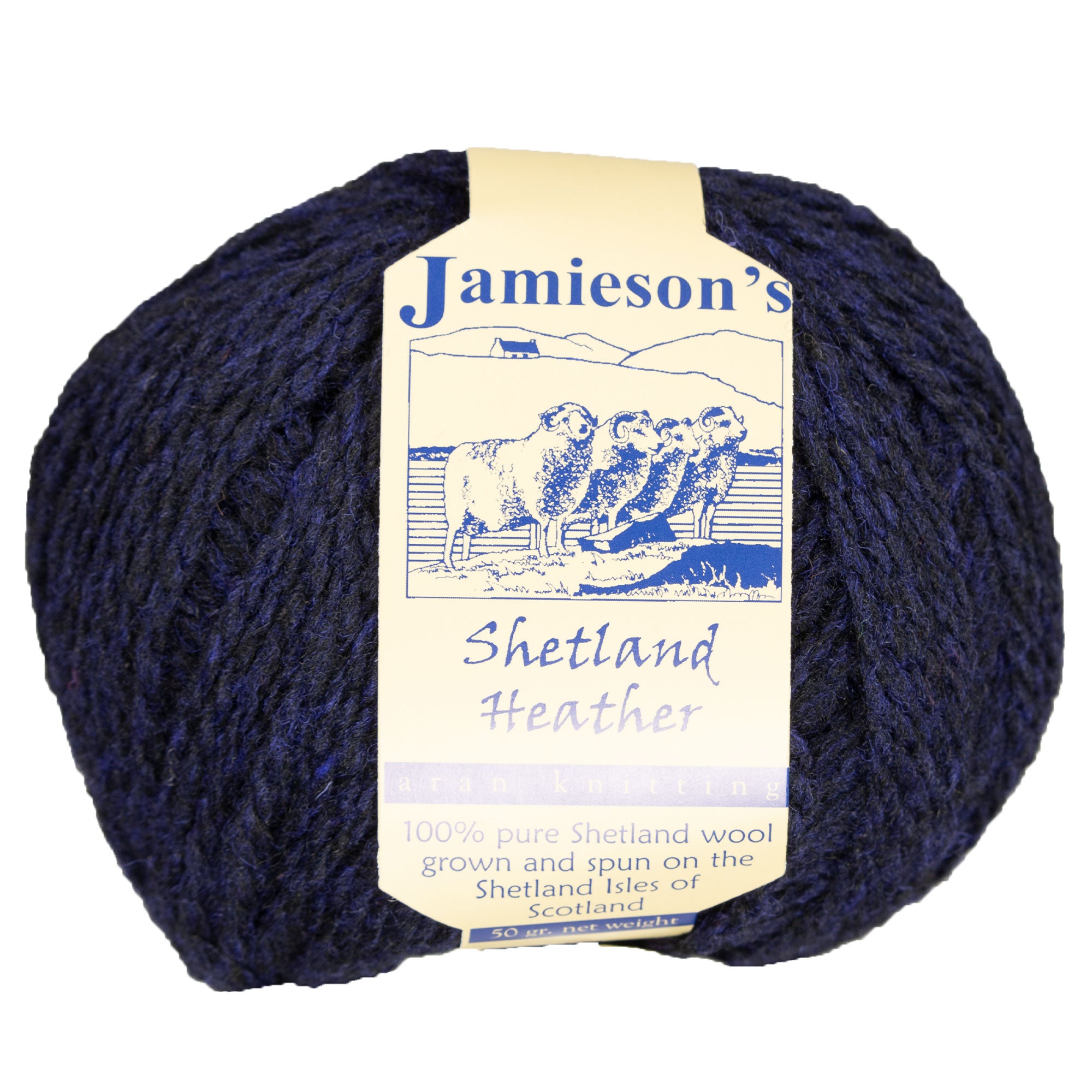 Jamieson's of Shetland Heather Aran Yarn - 1401 Nightshade - Zoom Image