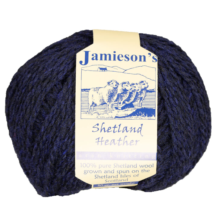 Jamieson's of Shetland Heather Aran Yarn - 1401 Nightshade - Zoom Image