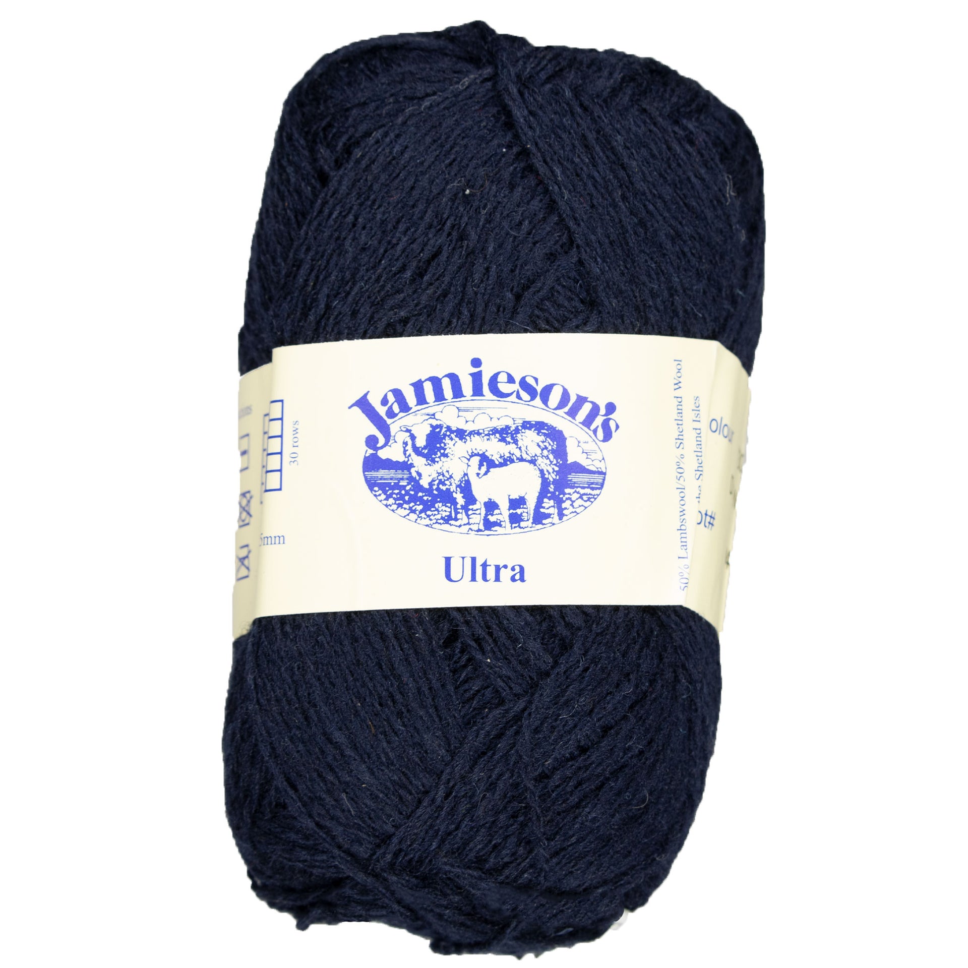 Jamieson's of Shetland Ultra Lace Weight Yarn - 730 Dark Navy - Zoom Image
