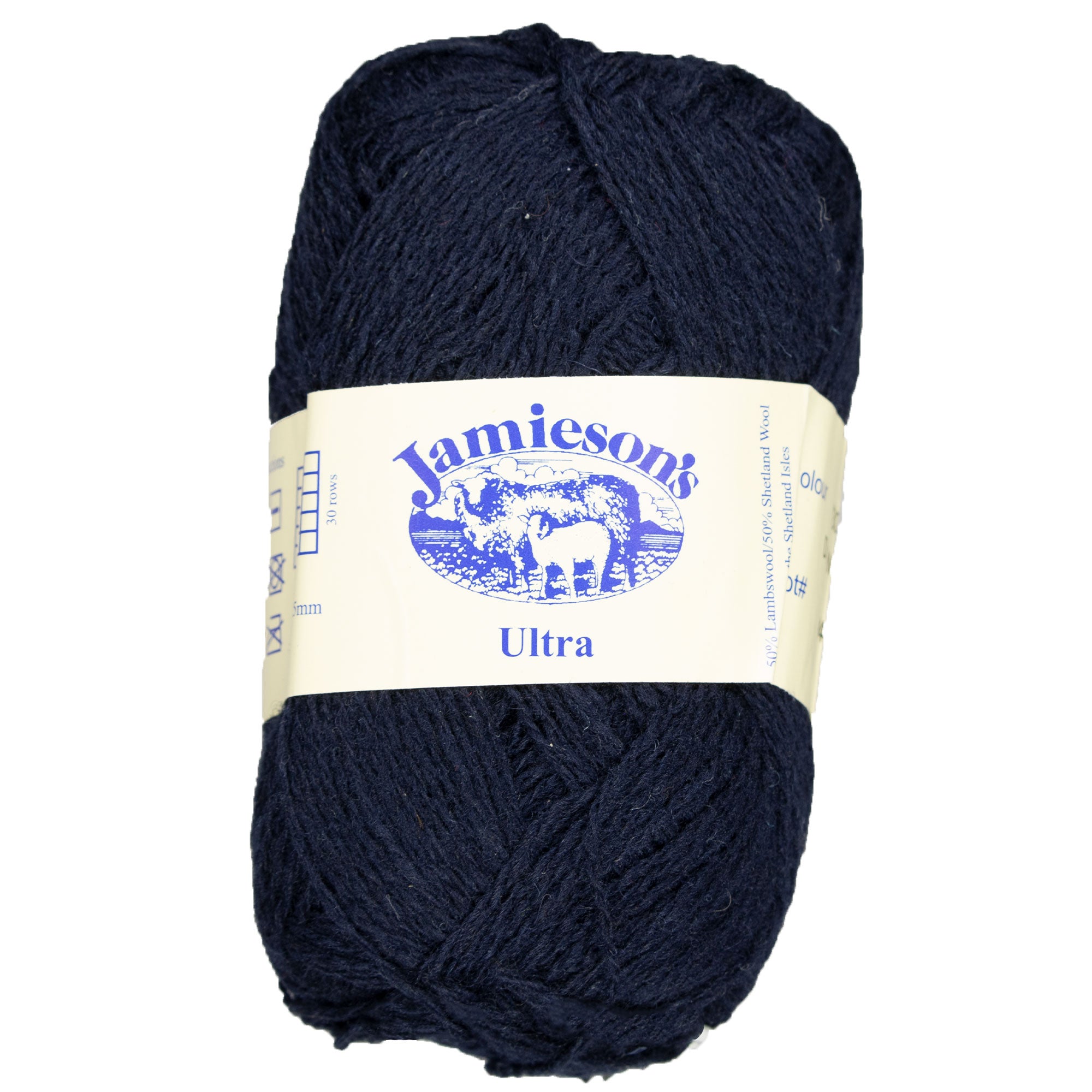 Jamieson's of Shetland Ultra Lace Weight Yarn - 730 Dark Navy - Zoom Image