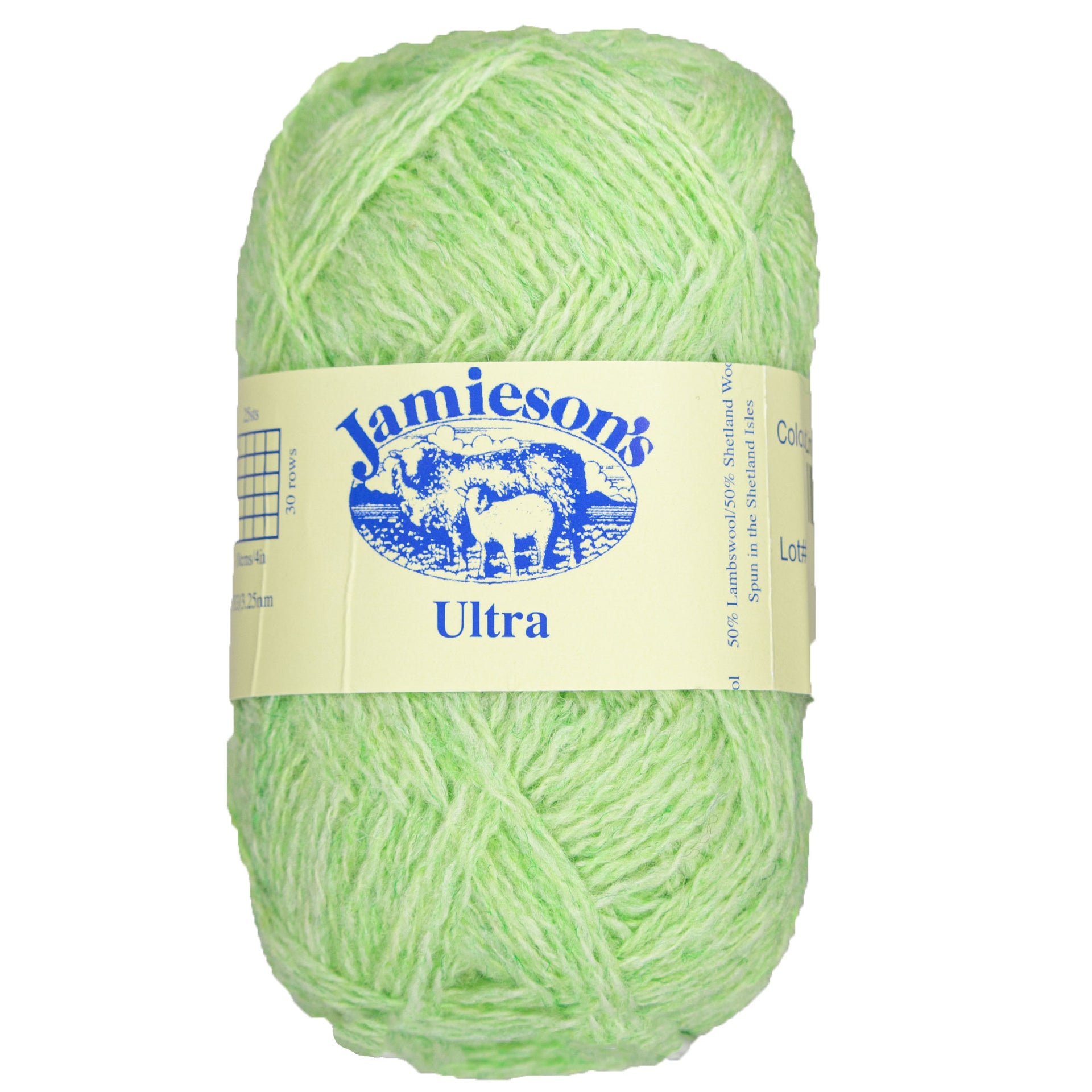Jamieson's of Shetland Ultra Lace Weight Yarn - 783 Lime Cordial - Zoom Image
