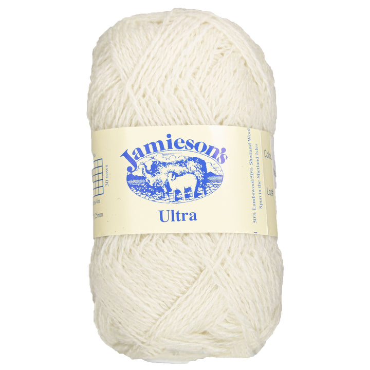 Jamieson's of Shetland Ultra Lace Weight Yarn - 104 Natural White - Zoom Image