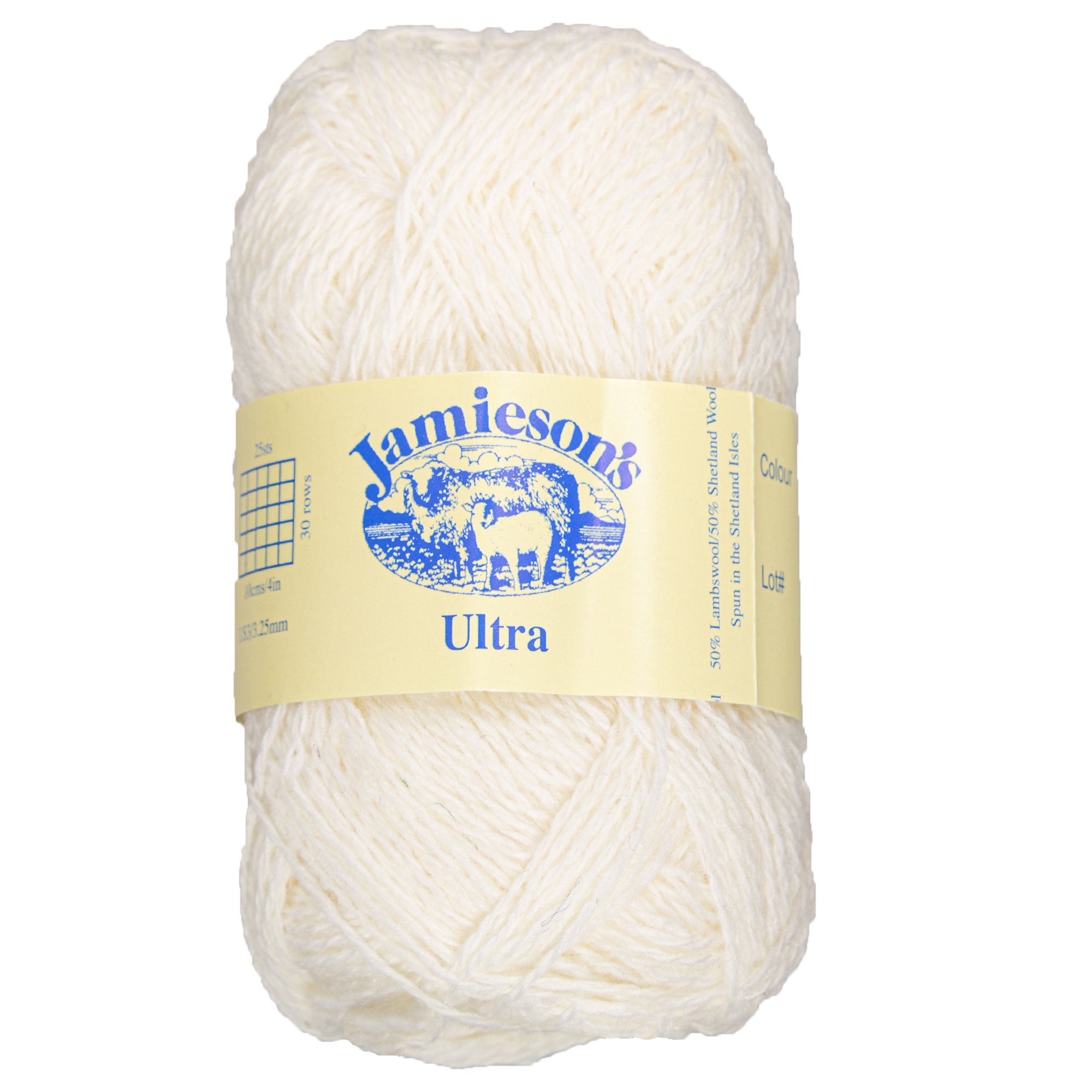 Jamieson's of Shetland Ultra Lace Weight Yarn - 304 White - Zoom Image